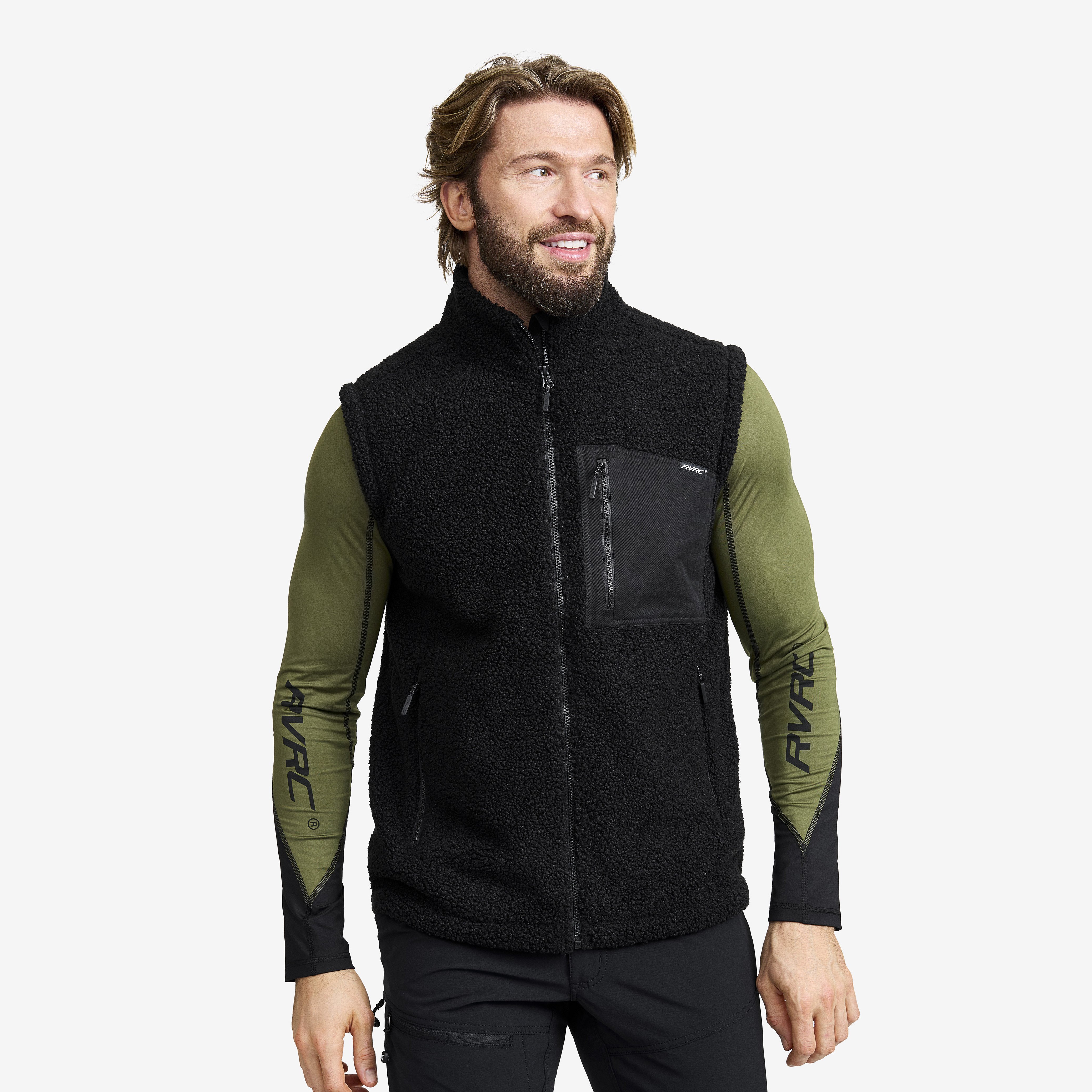 Bigfoot Pile Vest – Herr – Jetblack Storlek:4XL – Jackor > Västar