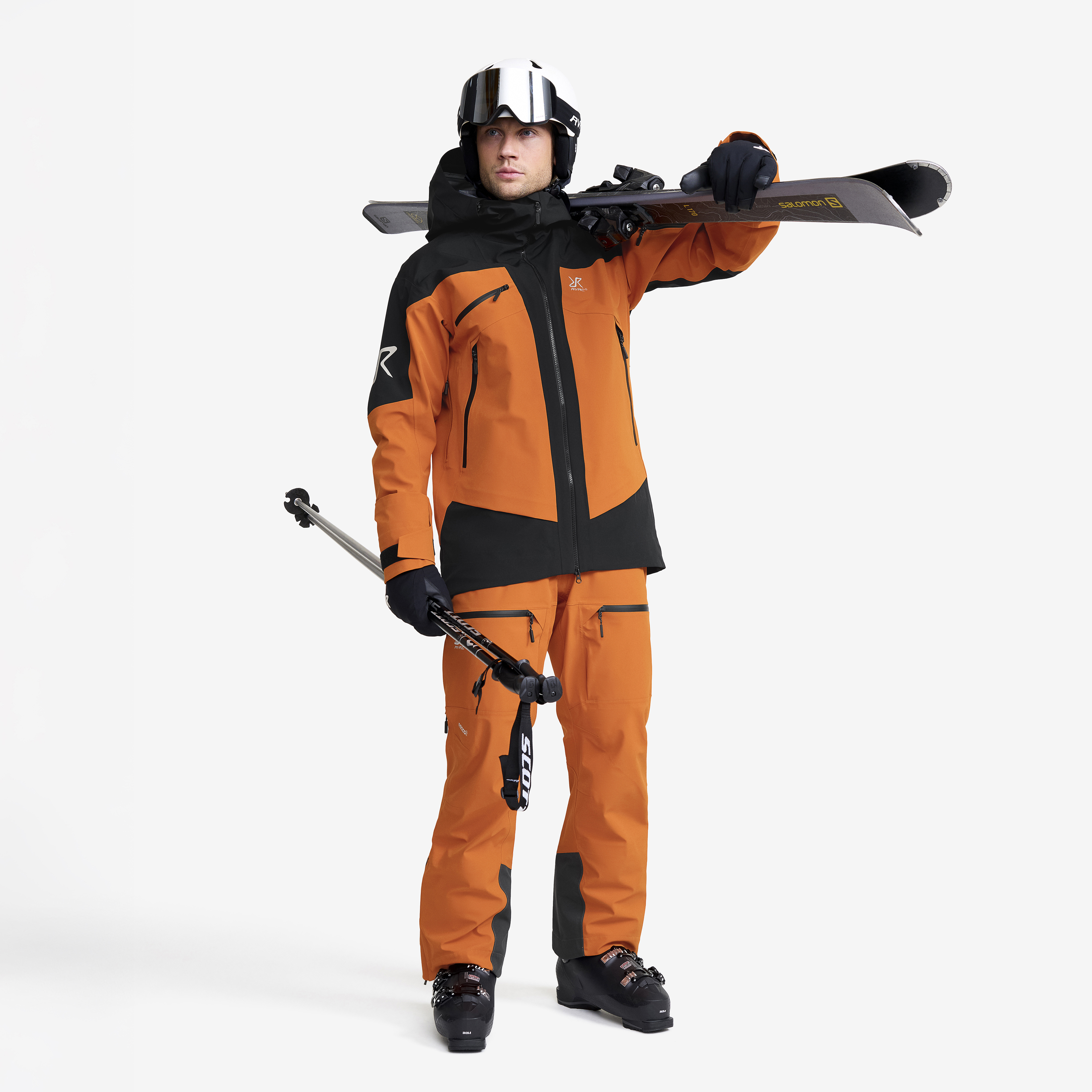 Atlas 3L Ski Jacket Men Hawaiian Sunset/Black | RevolutionRace