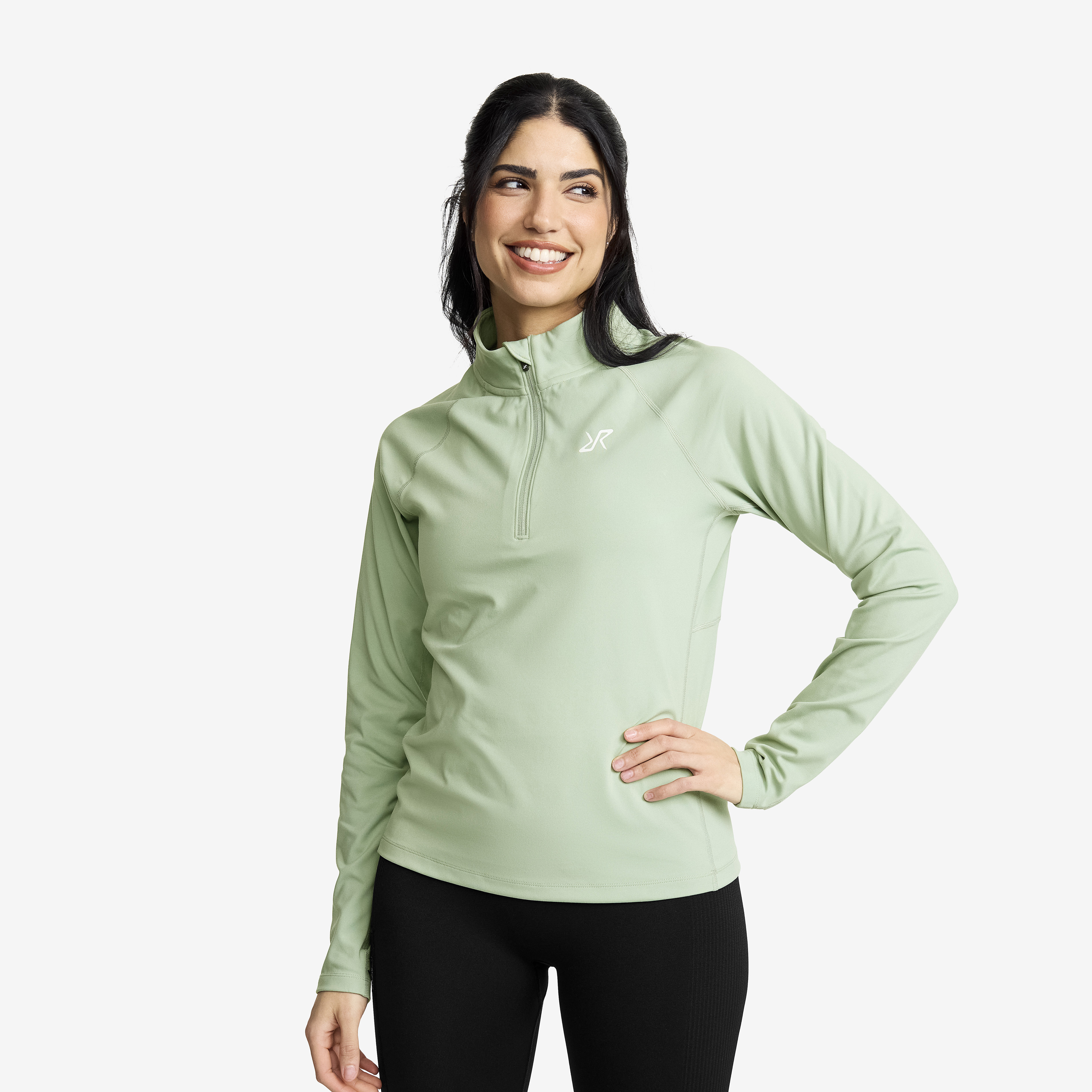 Prep Half-zip Top Dame Iceberg Green