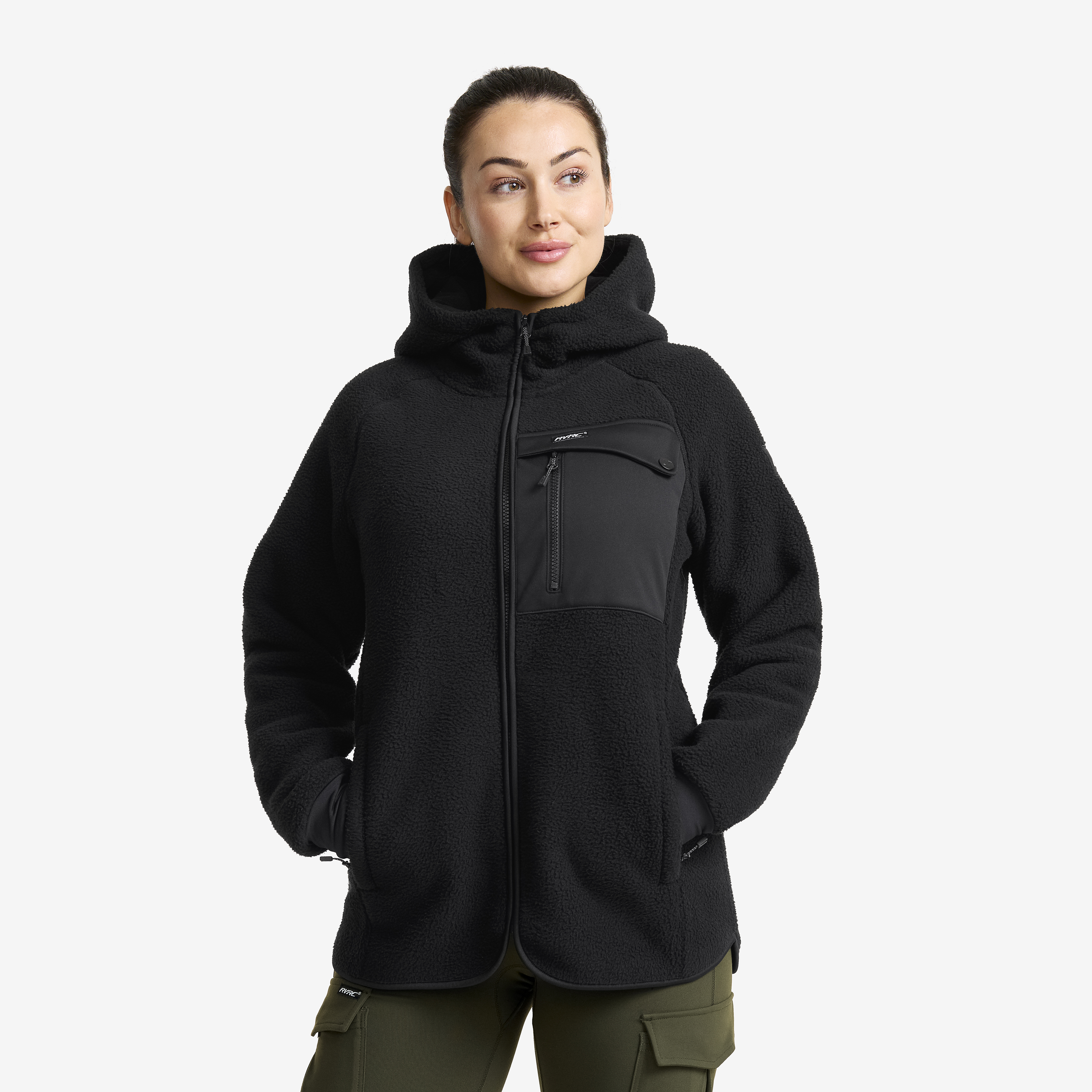 Sherpa Hoodie Caviar Women, 