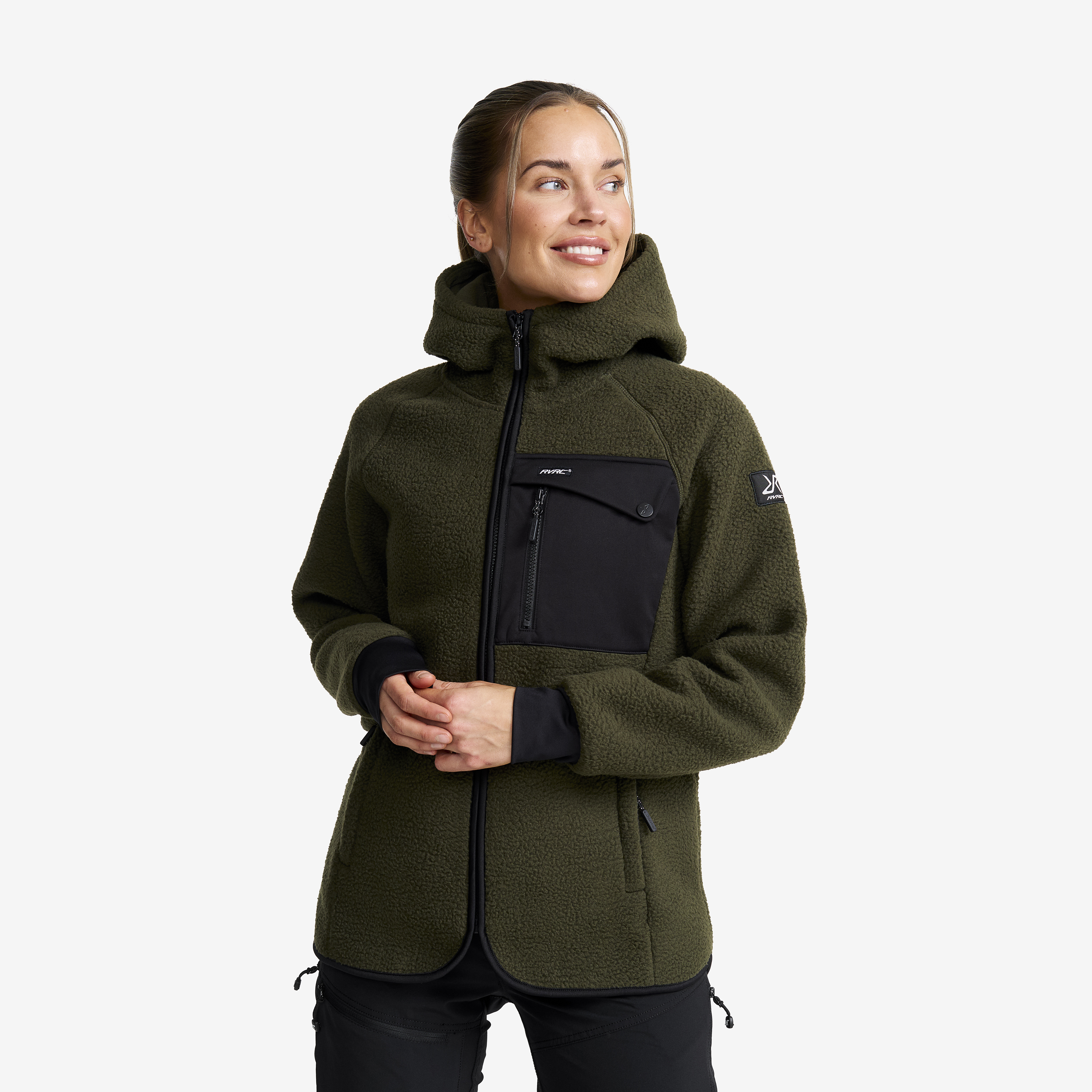 Sherpa Hoodie Forest Night Women,