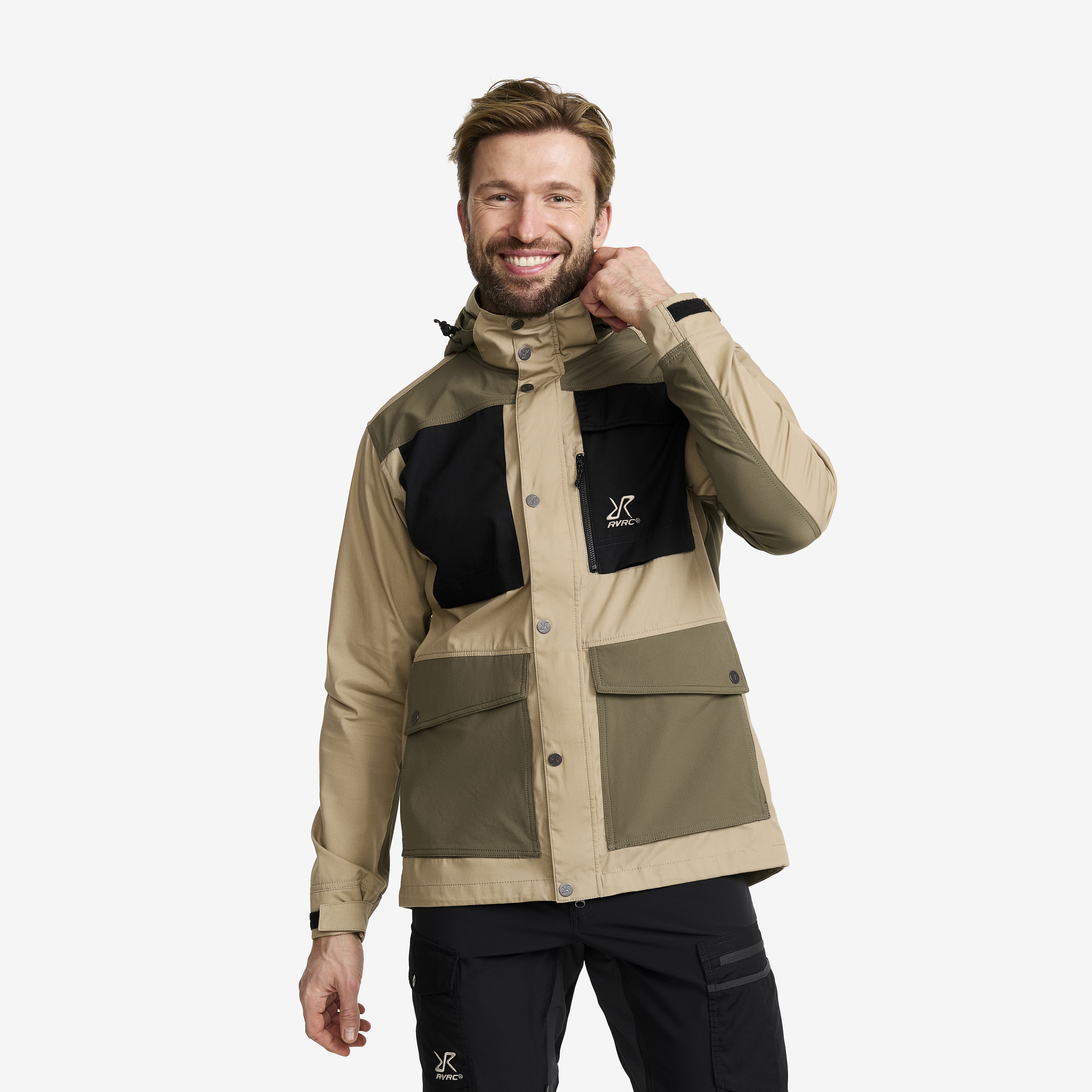 Rambler Lightweight Pro Jacket Herr Khaki/Light MossGray, :3XL