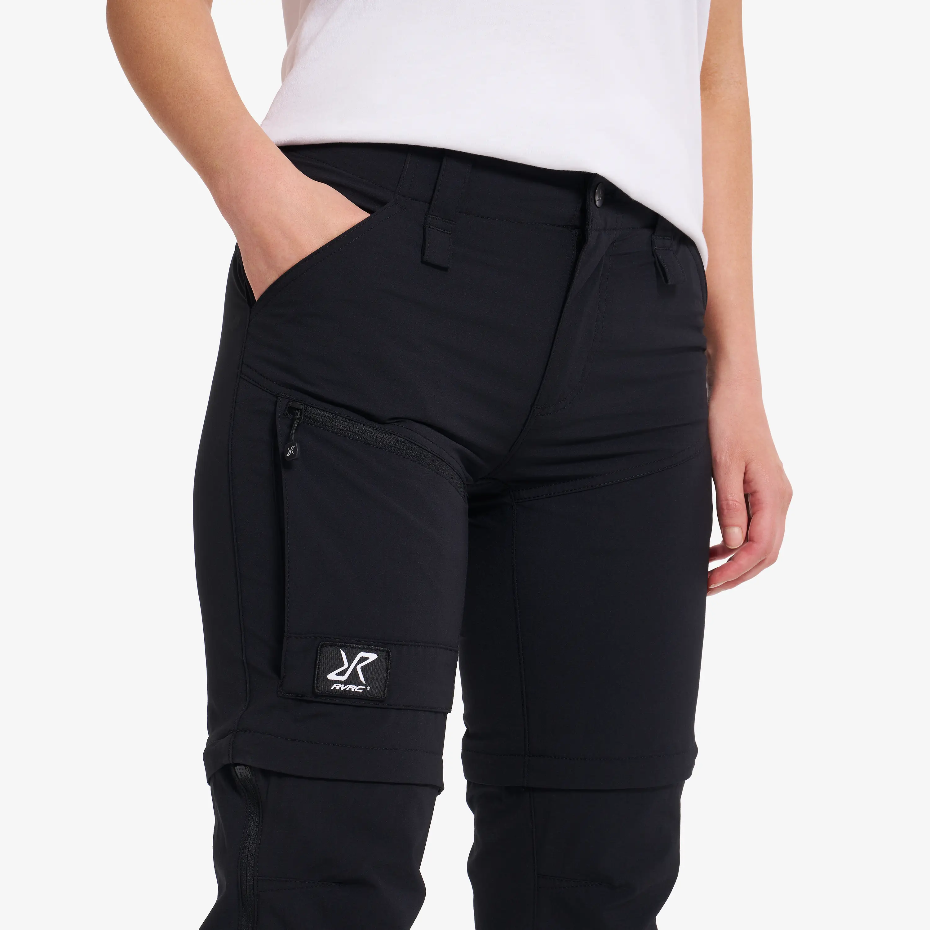 Range Pro Stretch T Zip-off Pants Women Black | RevolutionRace