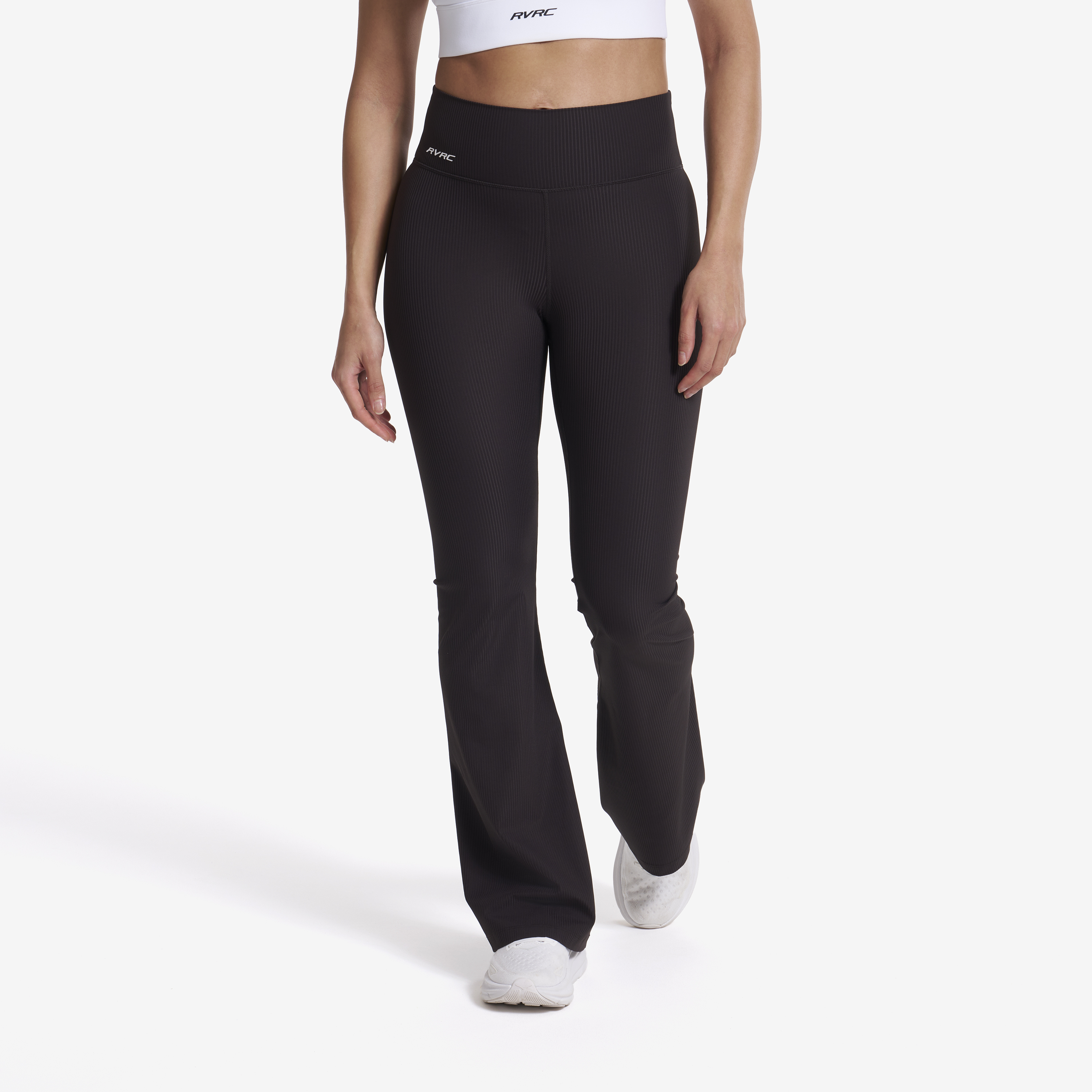 Shape Ribbed Flare Leggings Espresso Damskie, 