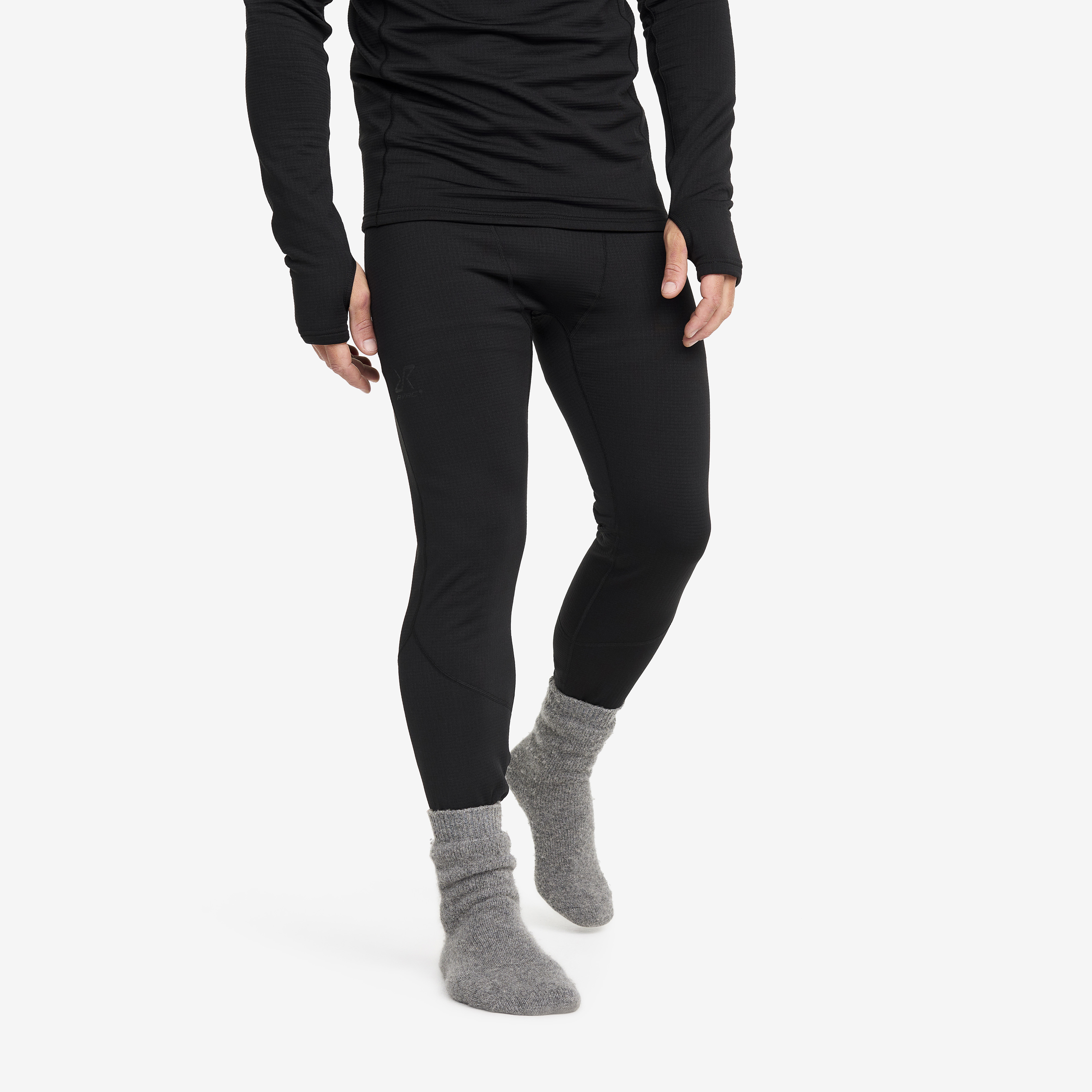 Waffle Baselayer Pants Black Męskie,