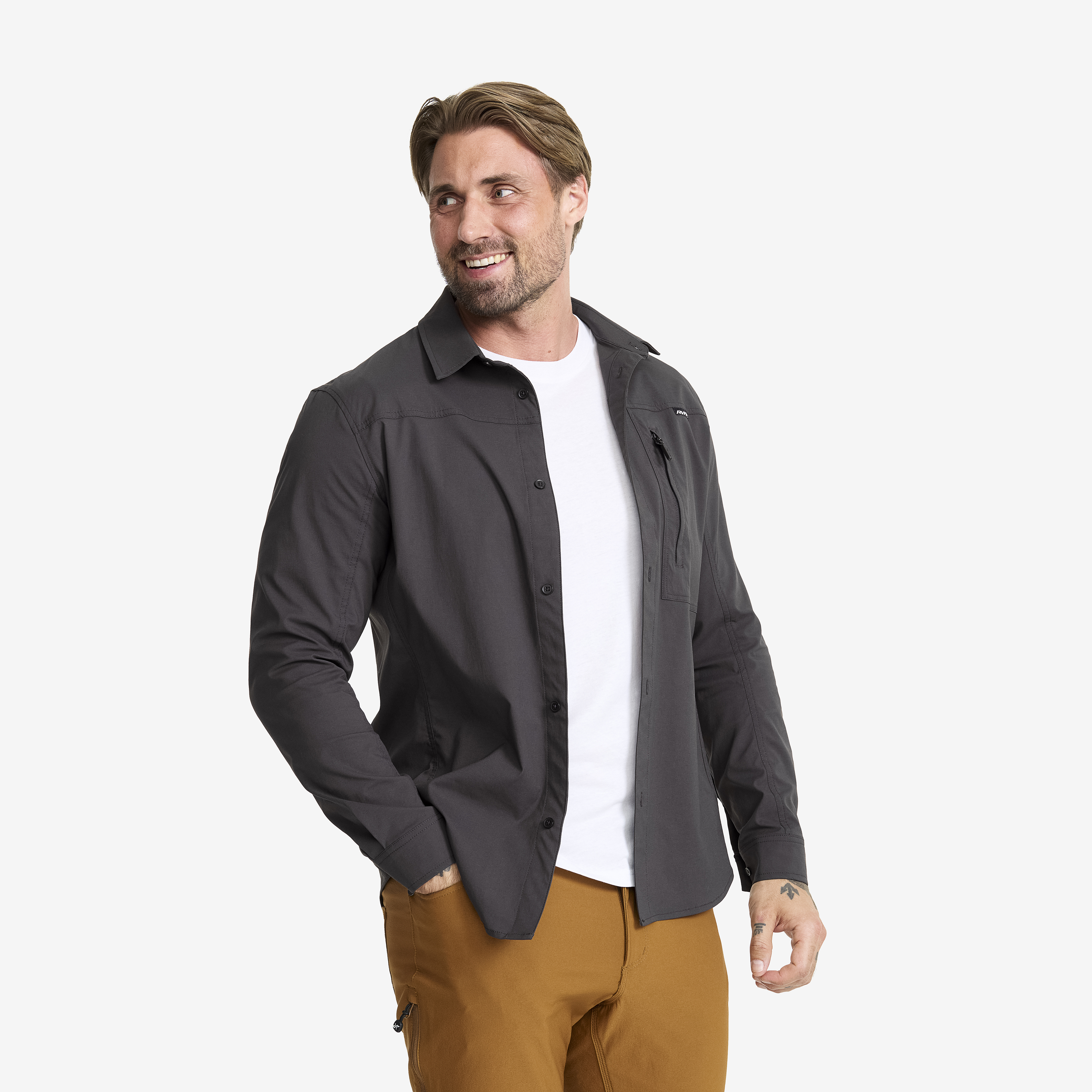 Preparation Stretch Shirt Anthracite Men, 