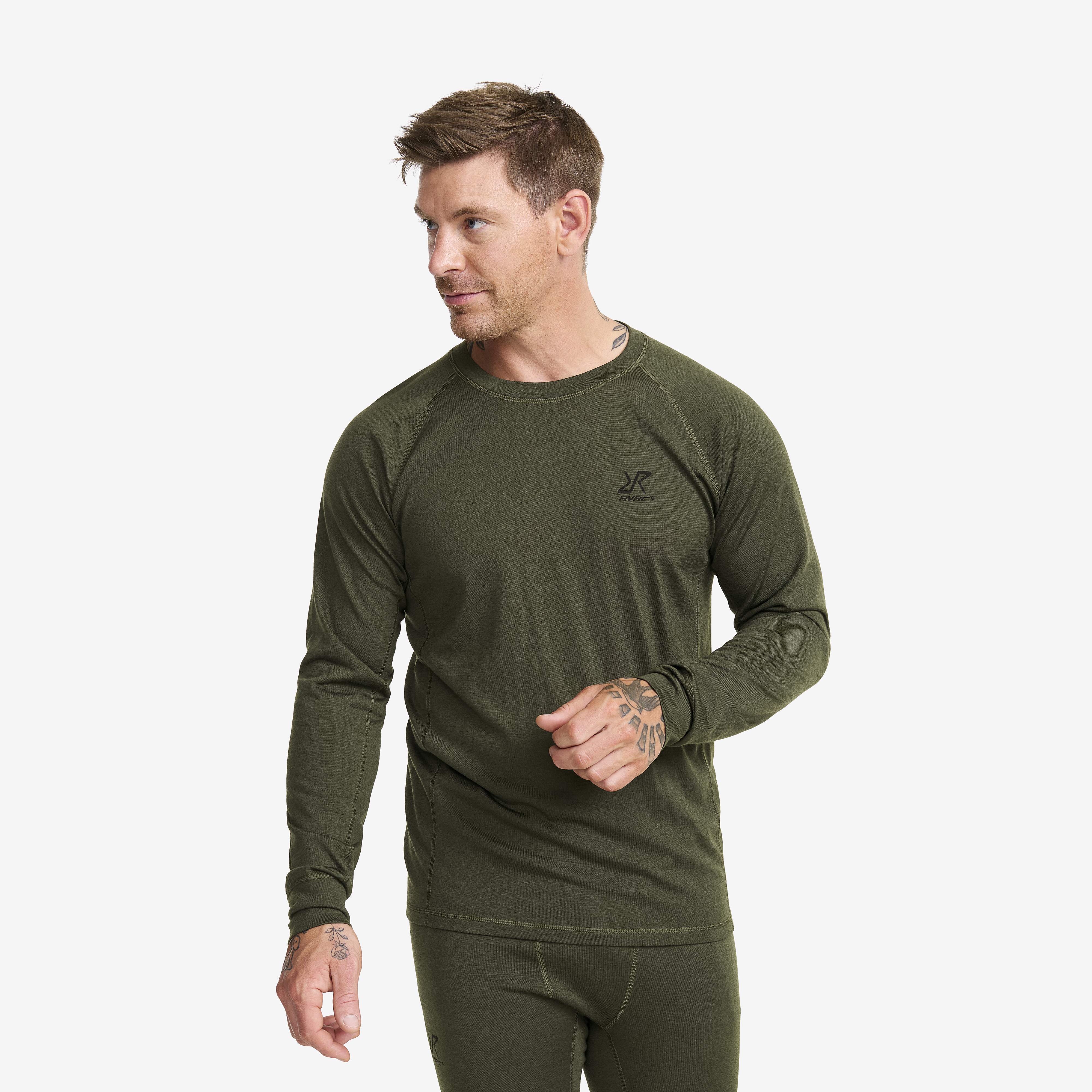 Route Merino Light Base Layer Top Forest Night Men, 