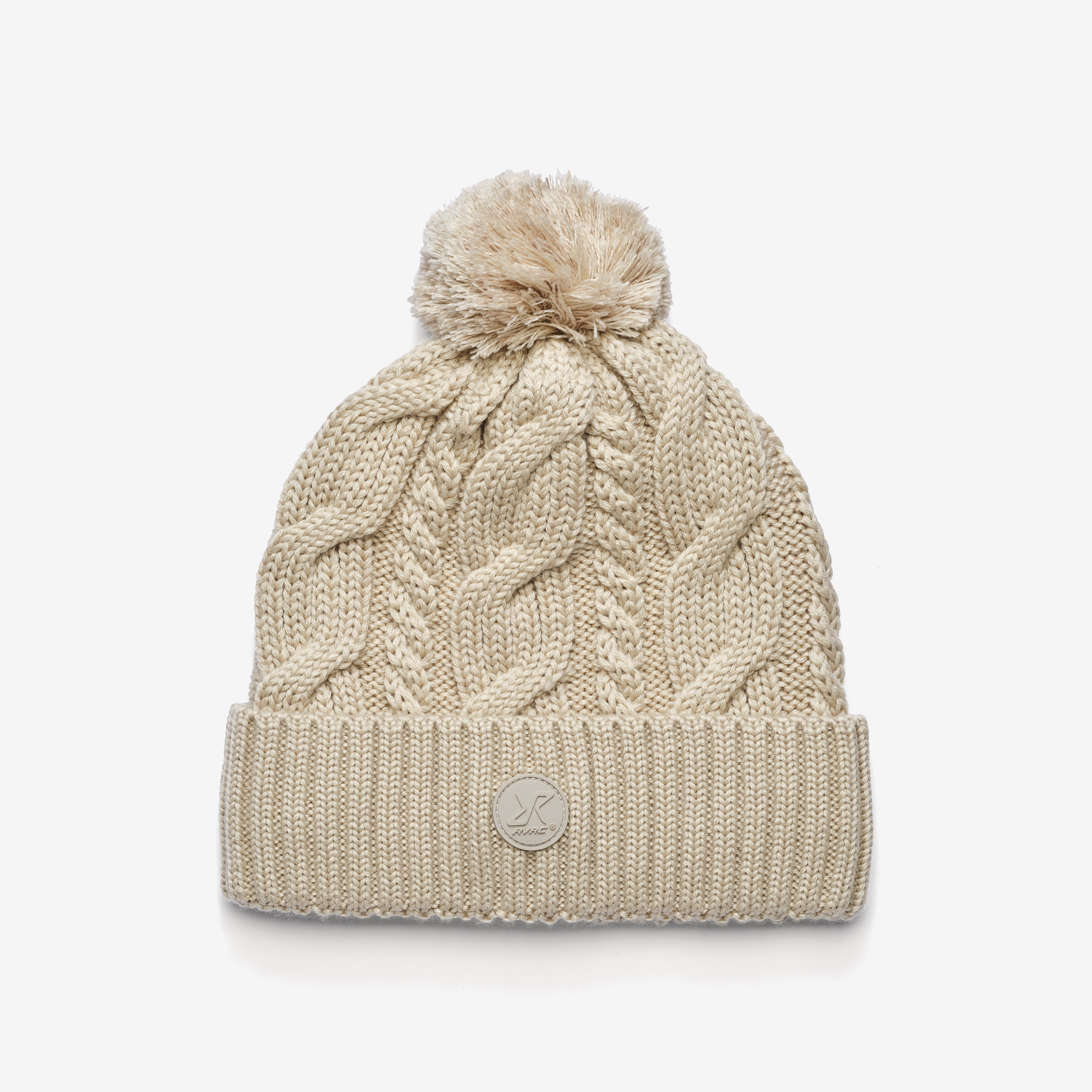 Frost Cable Knit Beanie Unisex Peyote, Størrelse:One Size - Tilbehør > Huer & Kasketter