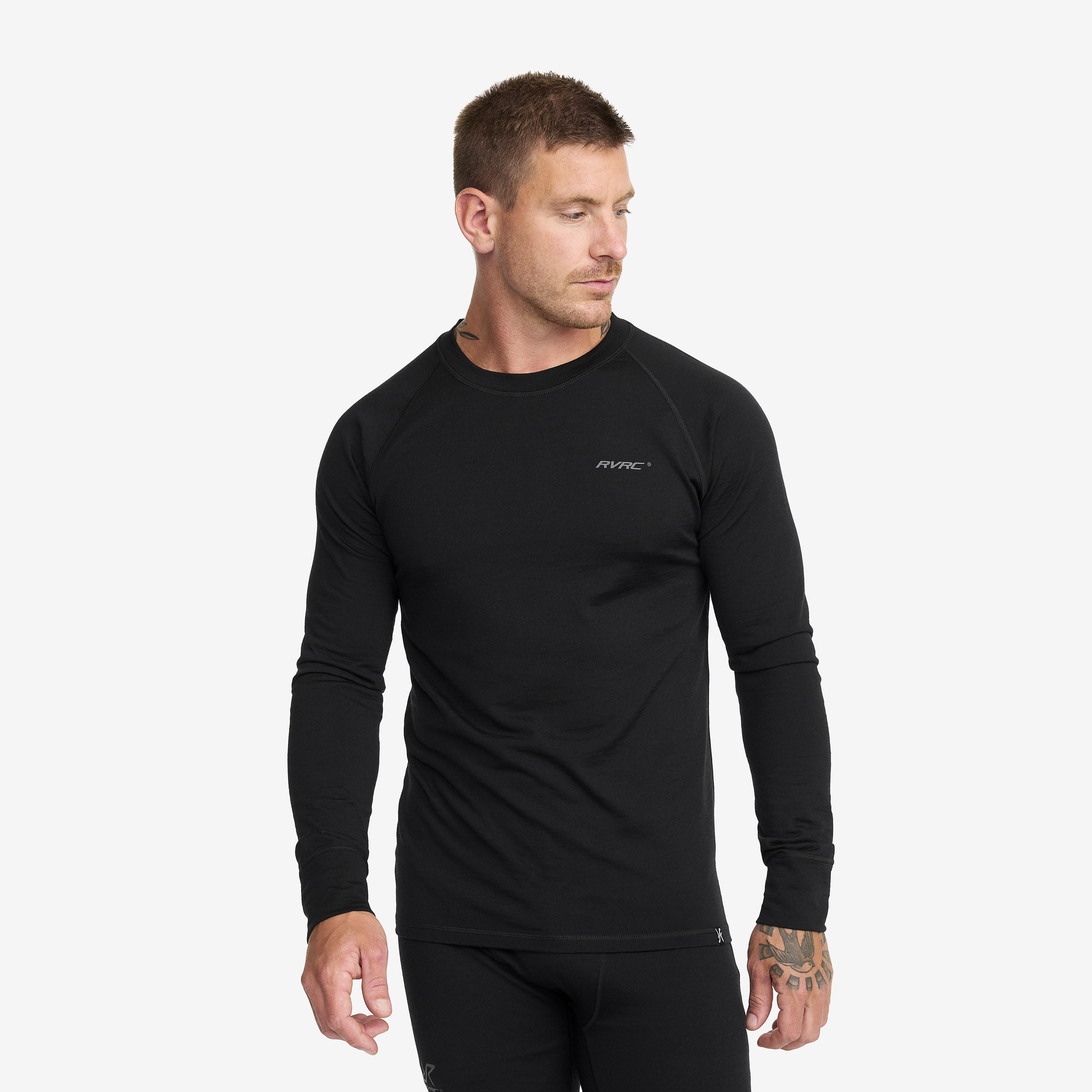 Mount Merino Long Sleeve Top Black Men