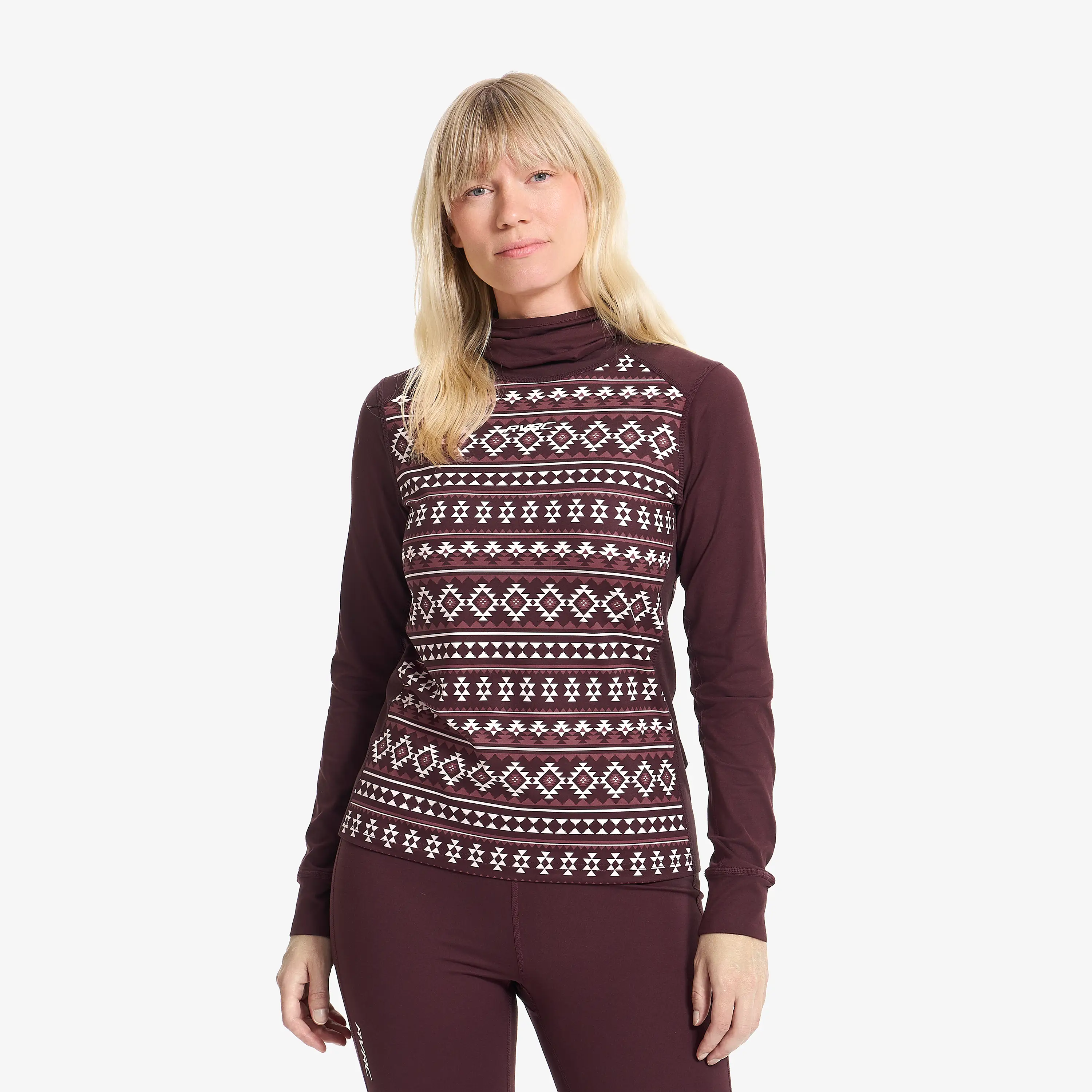 Downhill Base Layer Balaclava Top Winetasting/Pink Mist Mujeres, 