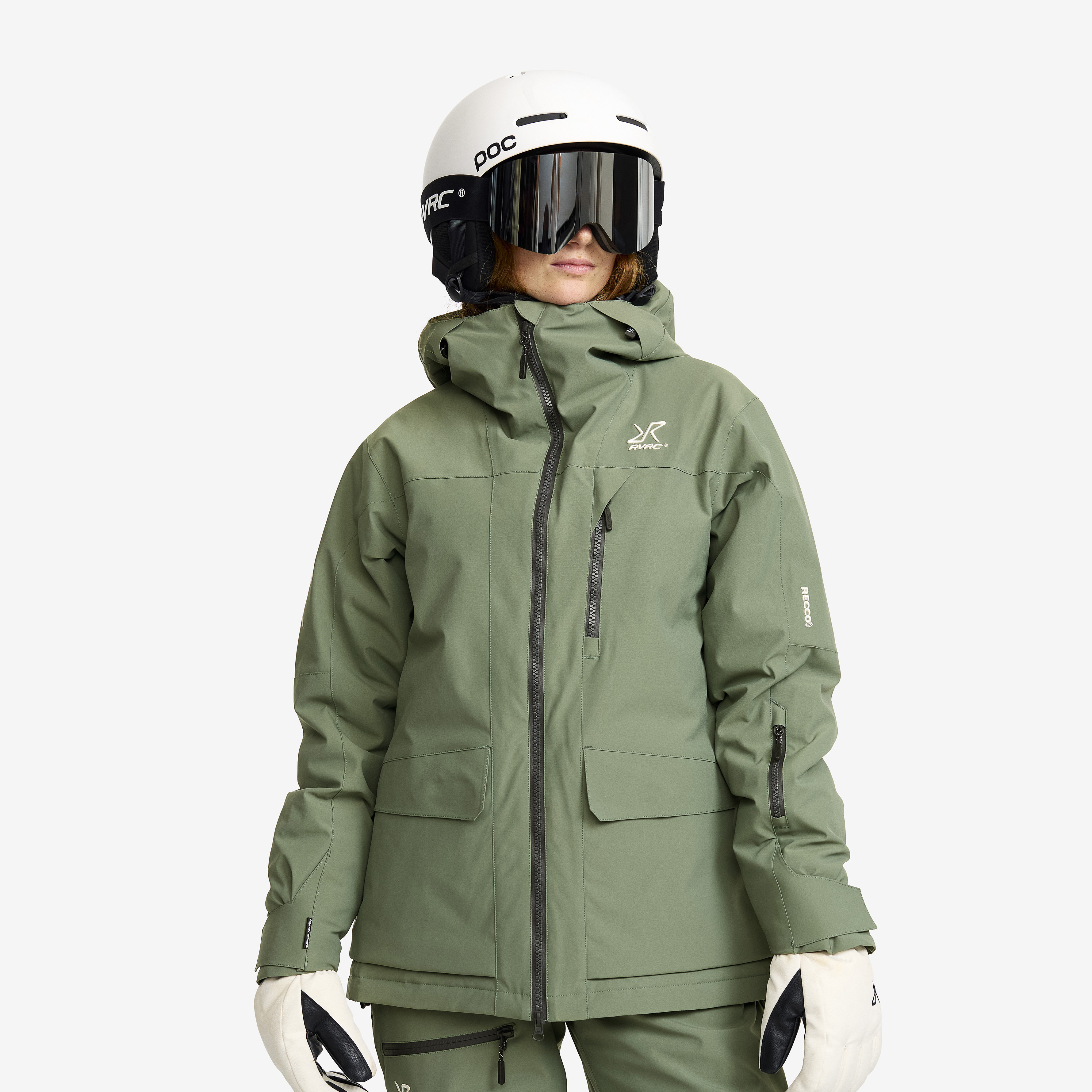 Halo 2L Insulated Ski Jacket – Dam – Dusty Green Storlek:XL – Skaljacka & Vindjacka