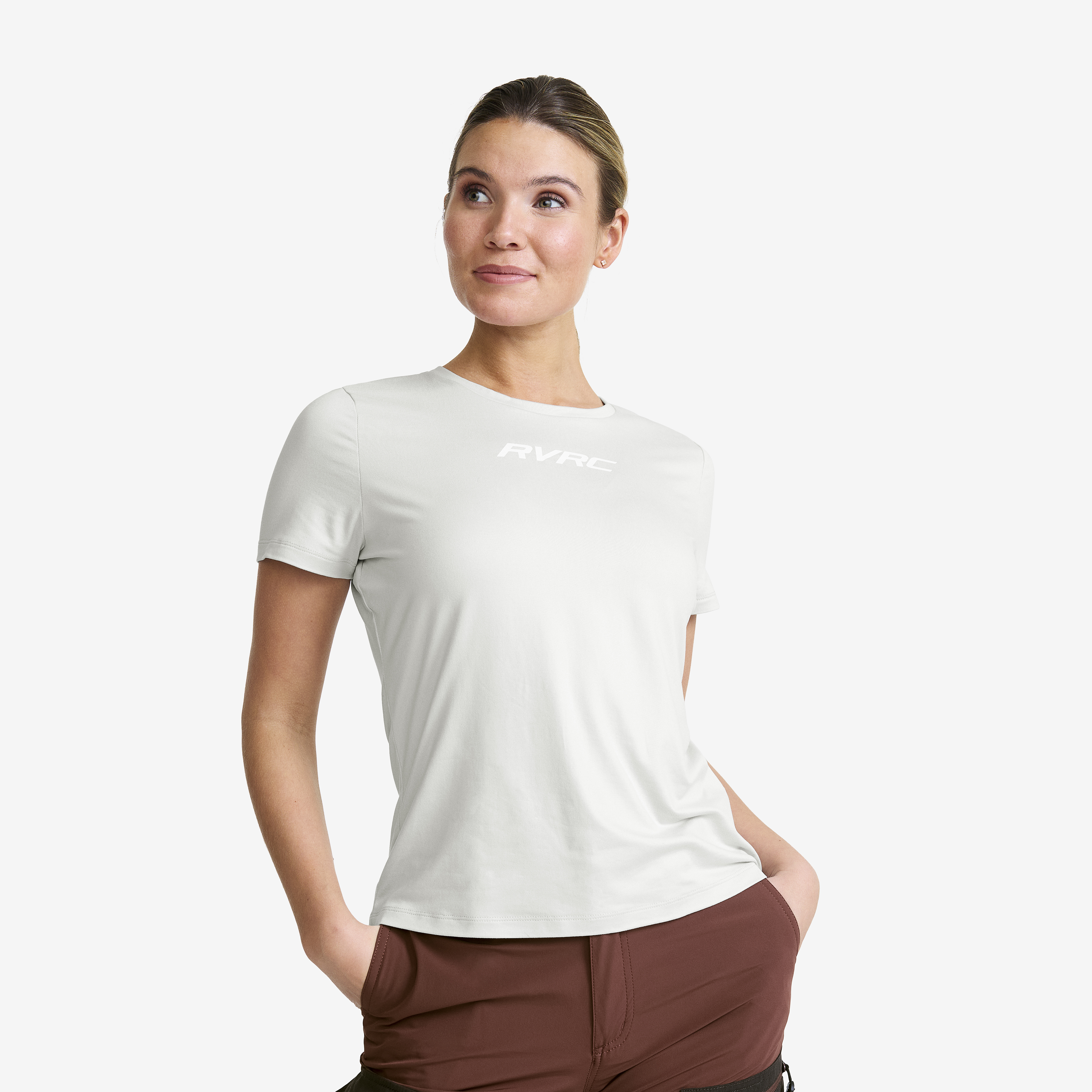 Mission Logo T-shirt Vapor Blue/White Damen,