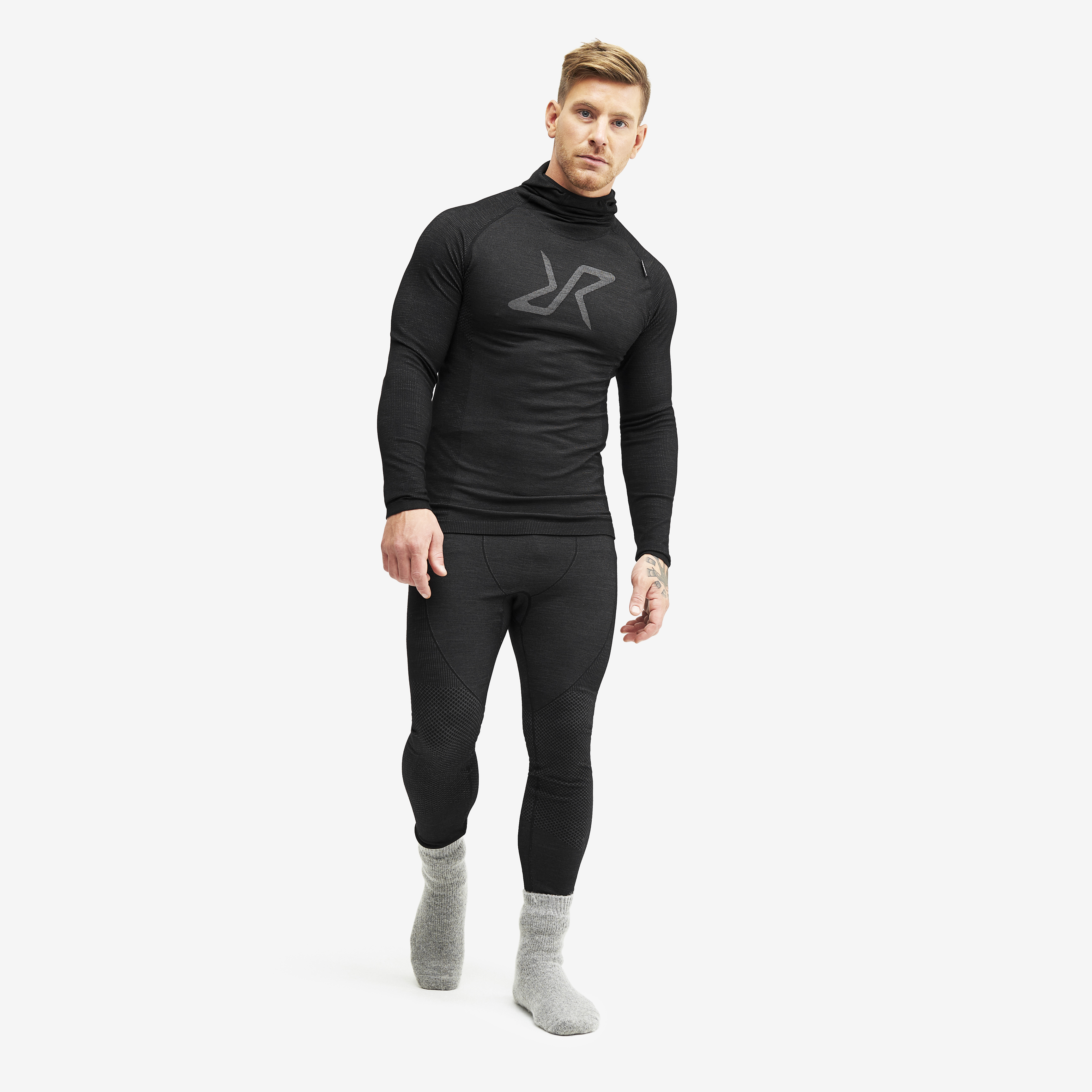 Fuse Merino Base Layer Set Anthracite