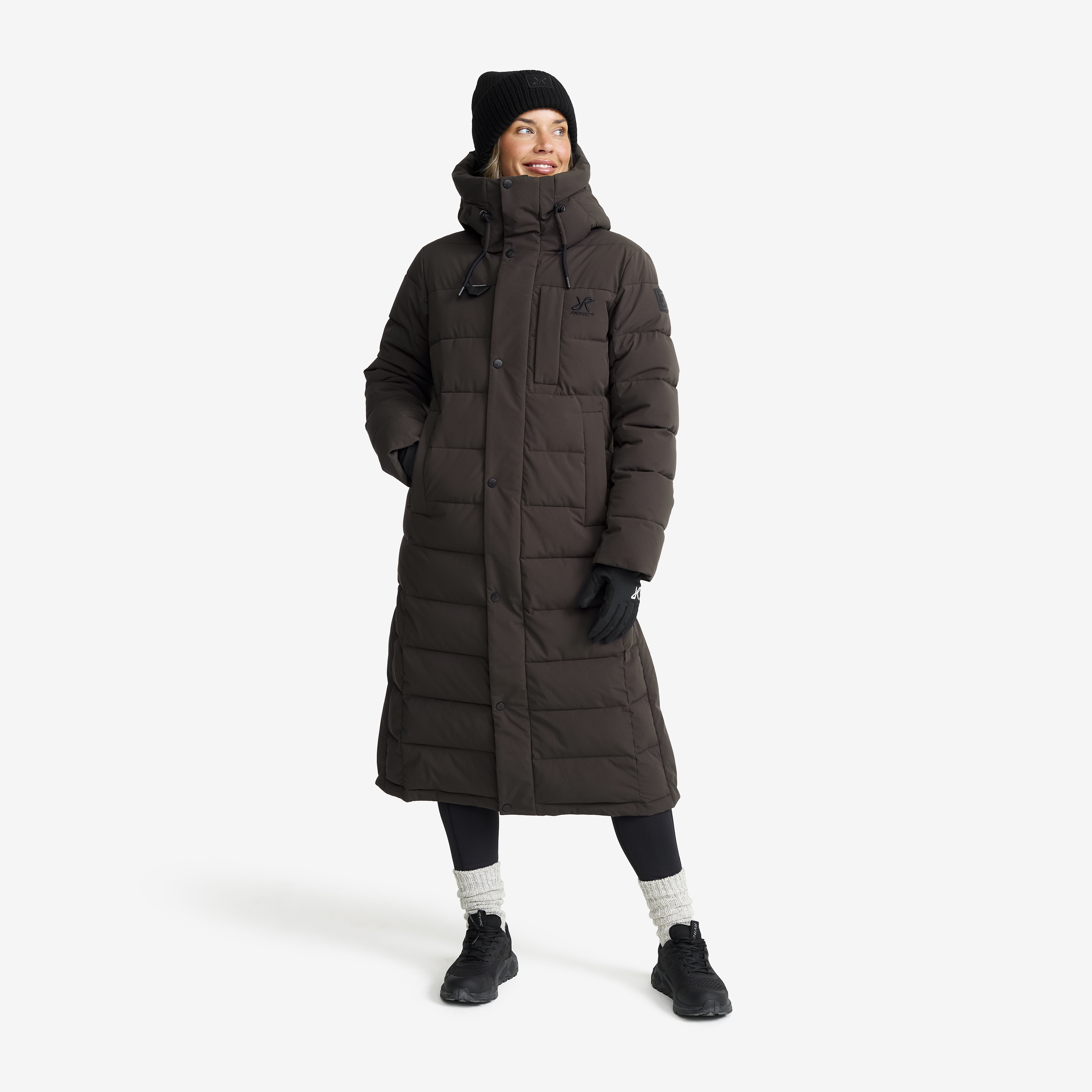 Scenic Insulated Long Parka Dame Espresso