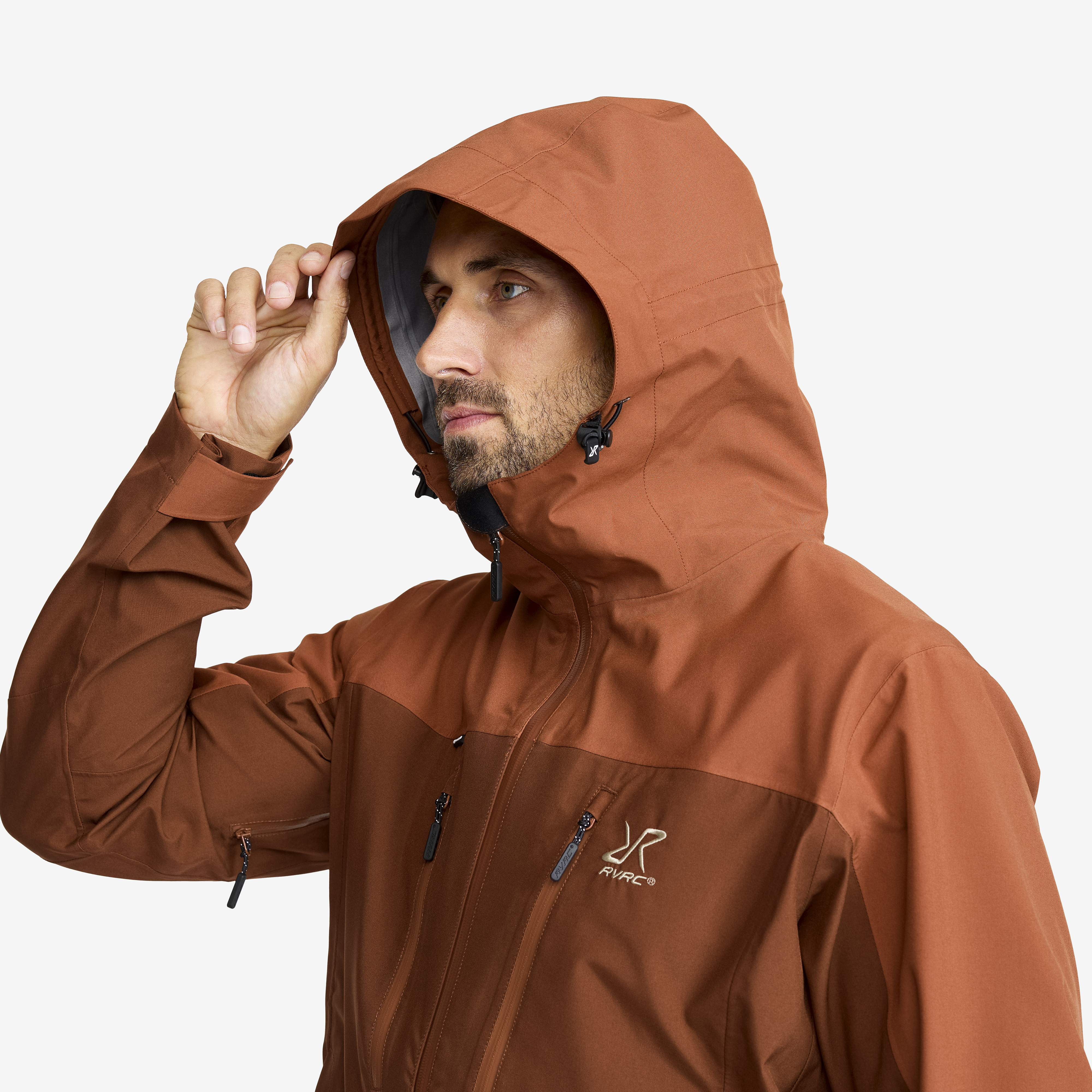 Excel Human ラメ　シルク100% 高級　ジャケット　9 Silence Proshell 3L Jacket Men Dusty Orange/Rusty Walnut