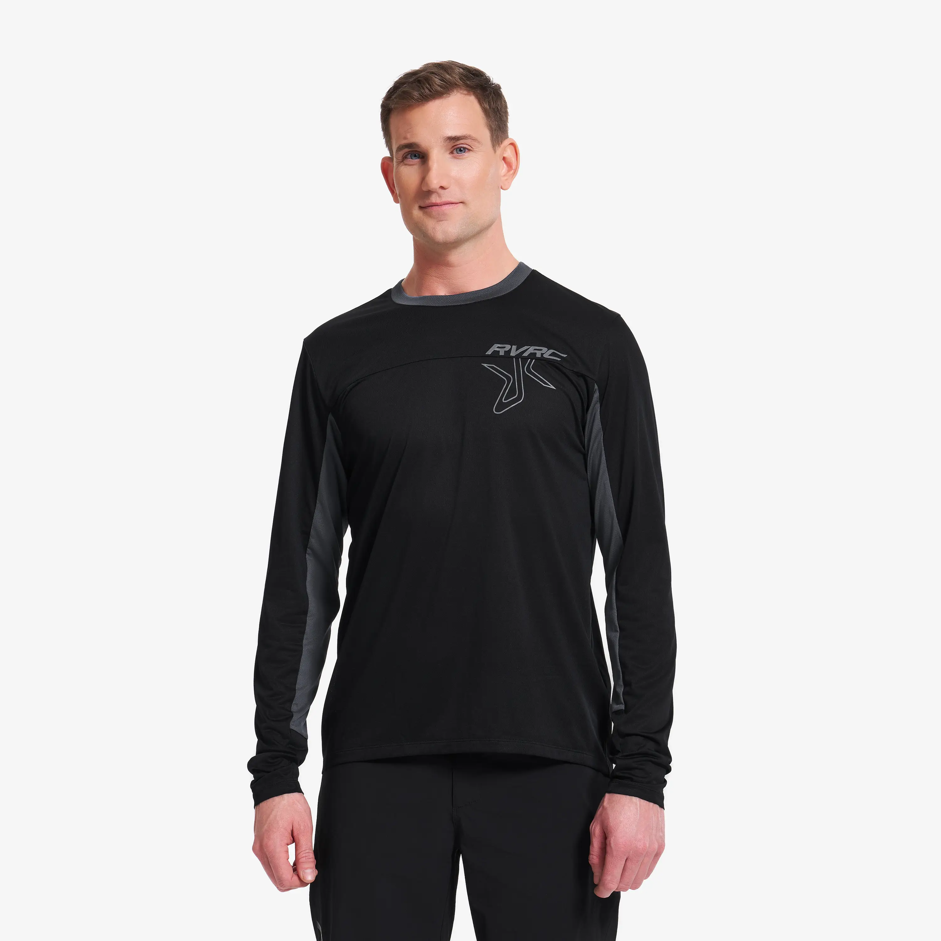 Shred Long-sleeved MTB Jersey Black/Turbulence Blue Meestele, 