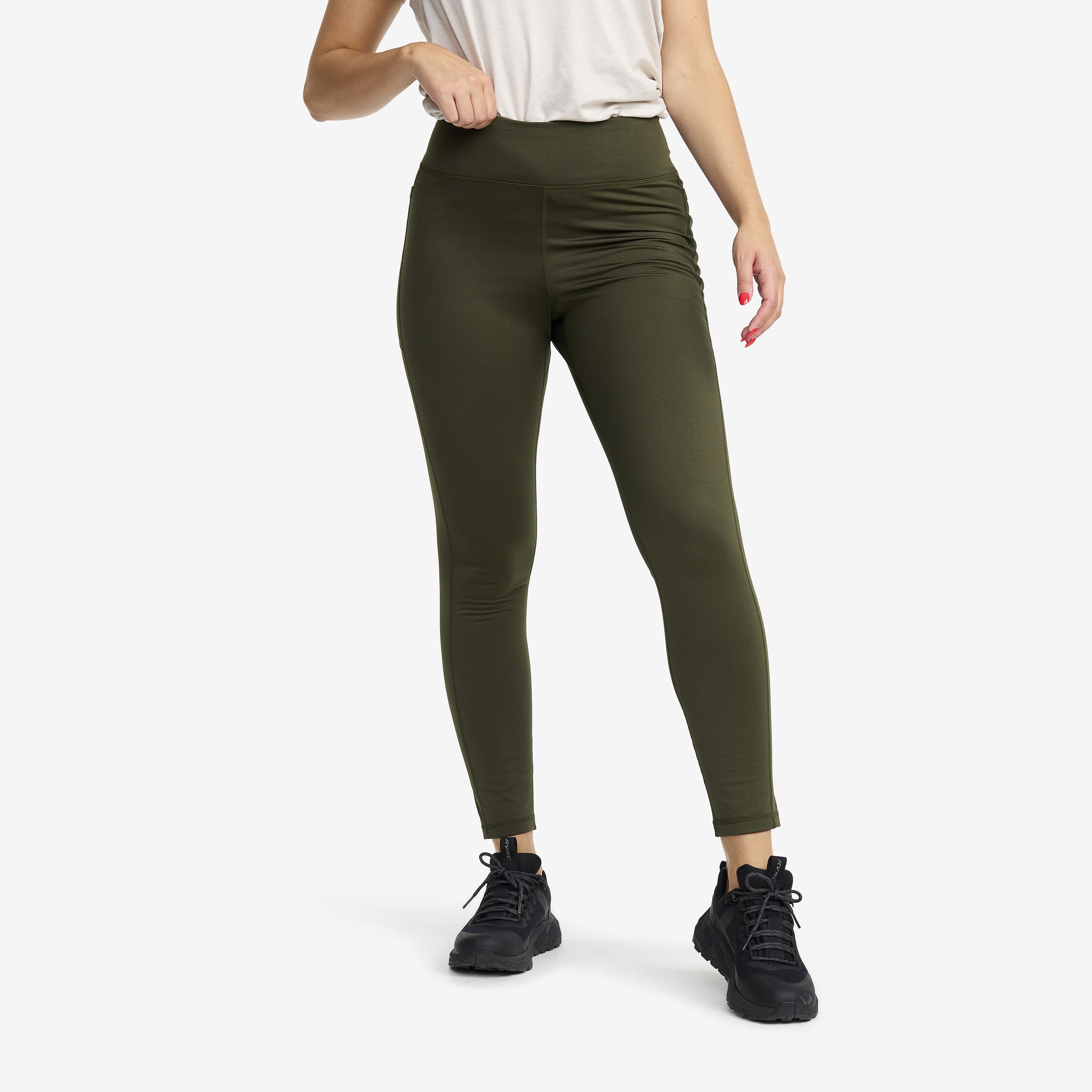 Alaska Fleece Lined Tights Forest Night Femme,