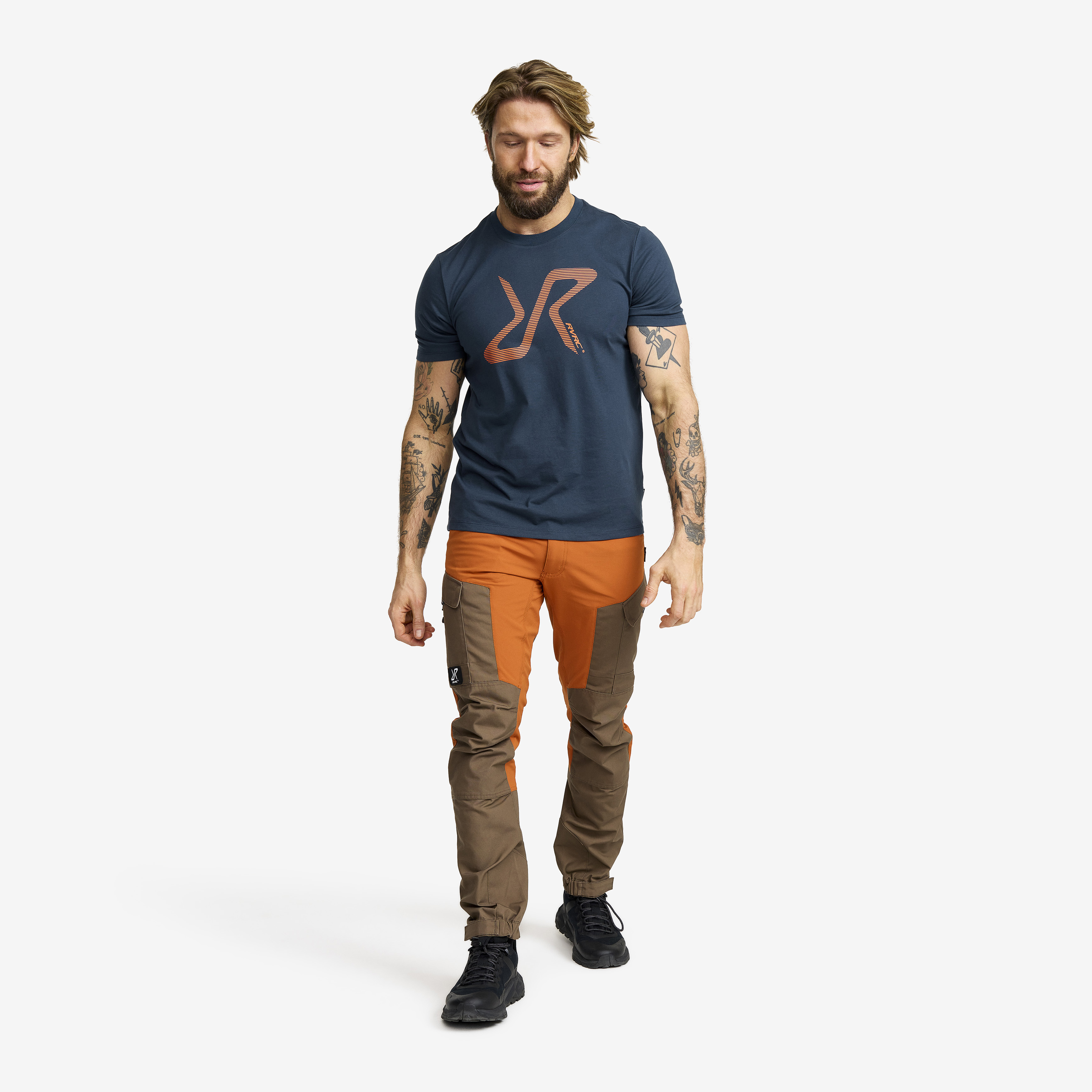 Easy Graphic Logo T-Shirt Miehet Moonlit Ocean | RevolutionRace