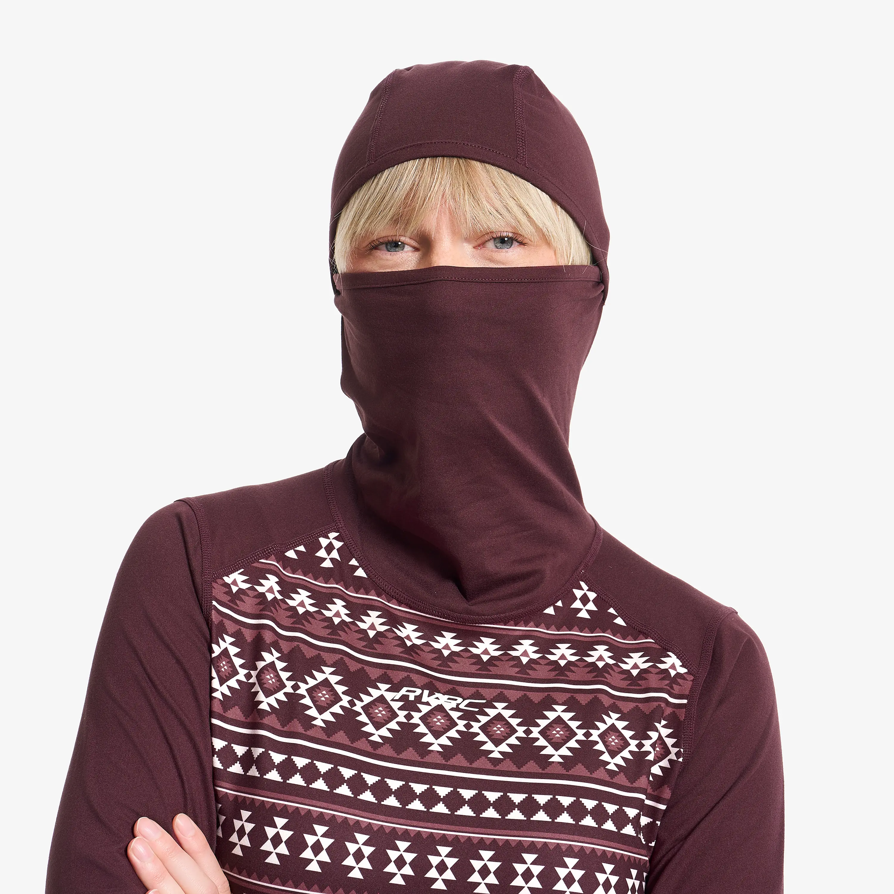 Downhill Base Layer Balaclava Top Winetasting/Pink Mist Dámské, 