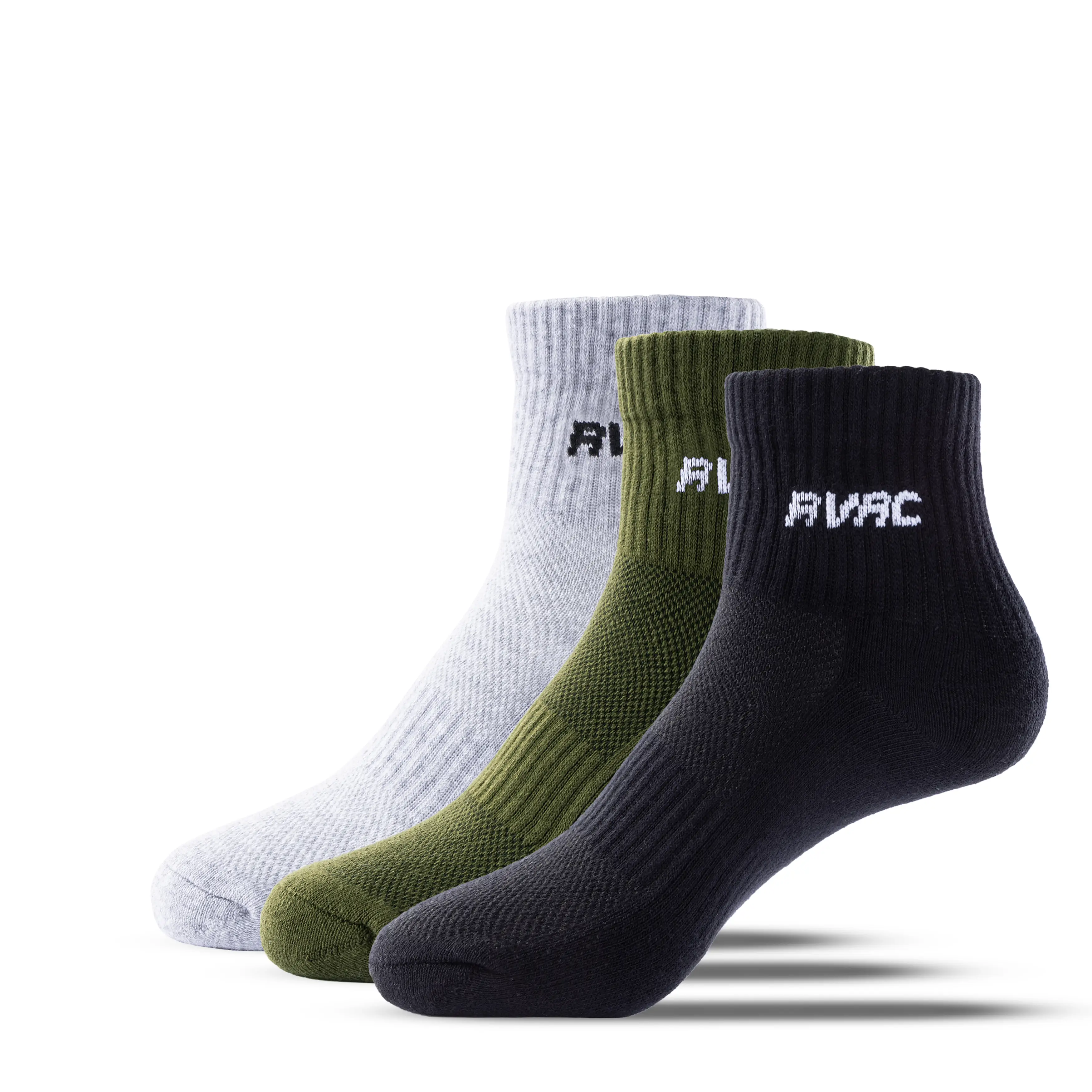 3-pack Core Ribbed Low Socks Grey Melange/Grape Leaf,