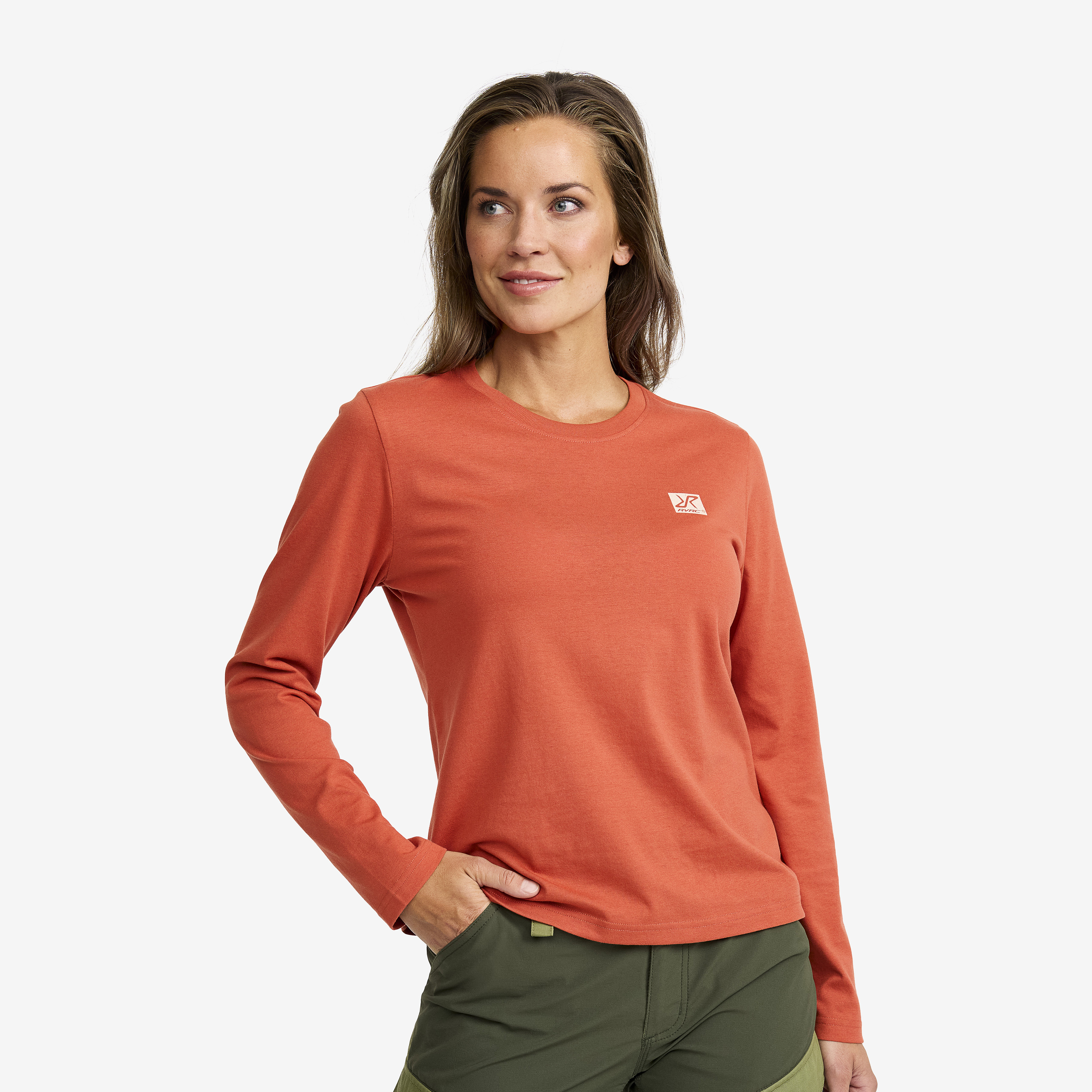 Easy Graphic Landscape Lines Long-sleeved T-shirt Dame Bruschetta