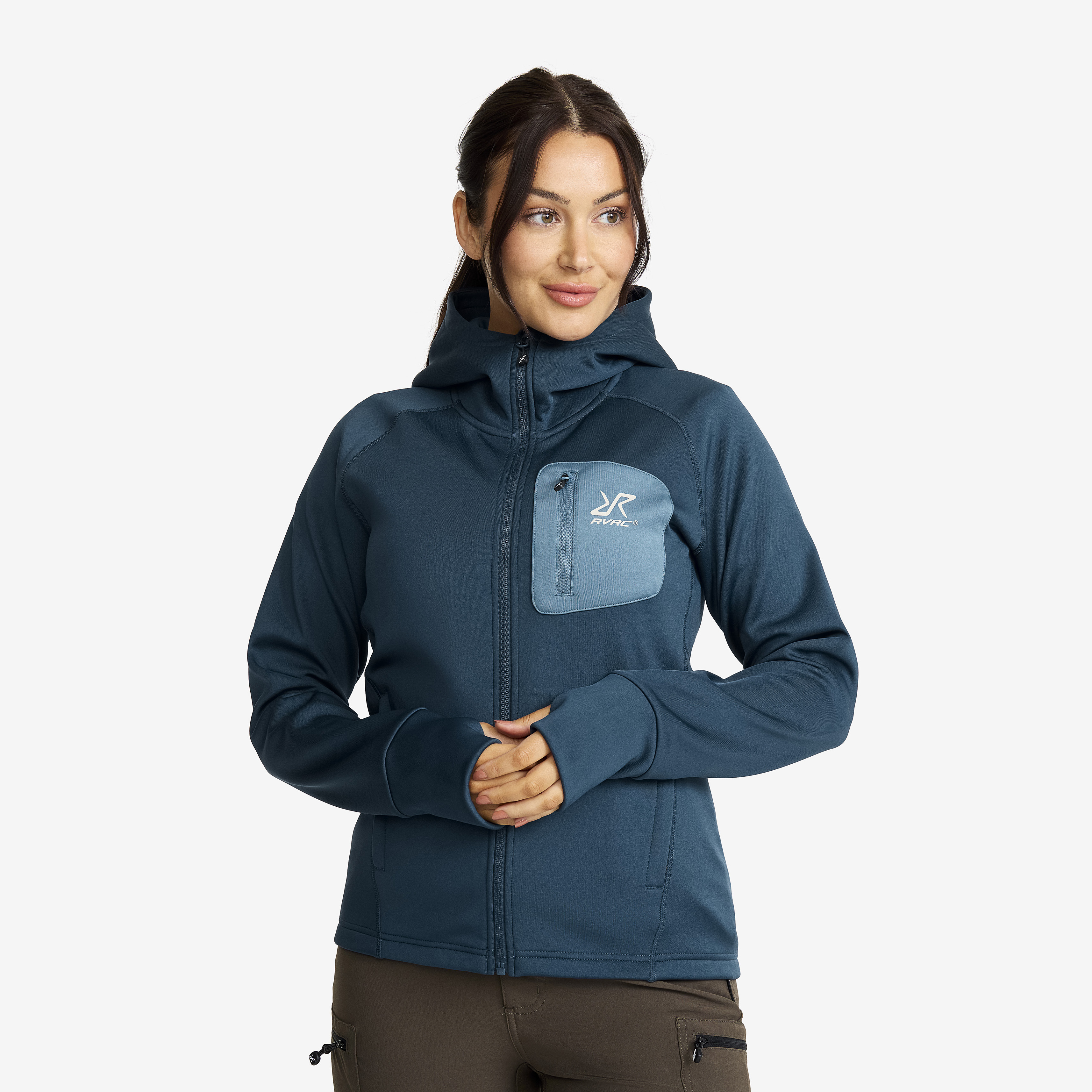 Evolution Stretch Fleece Hoodie Moonlit Ocean/Stellar Damen