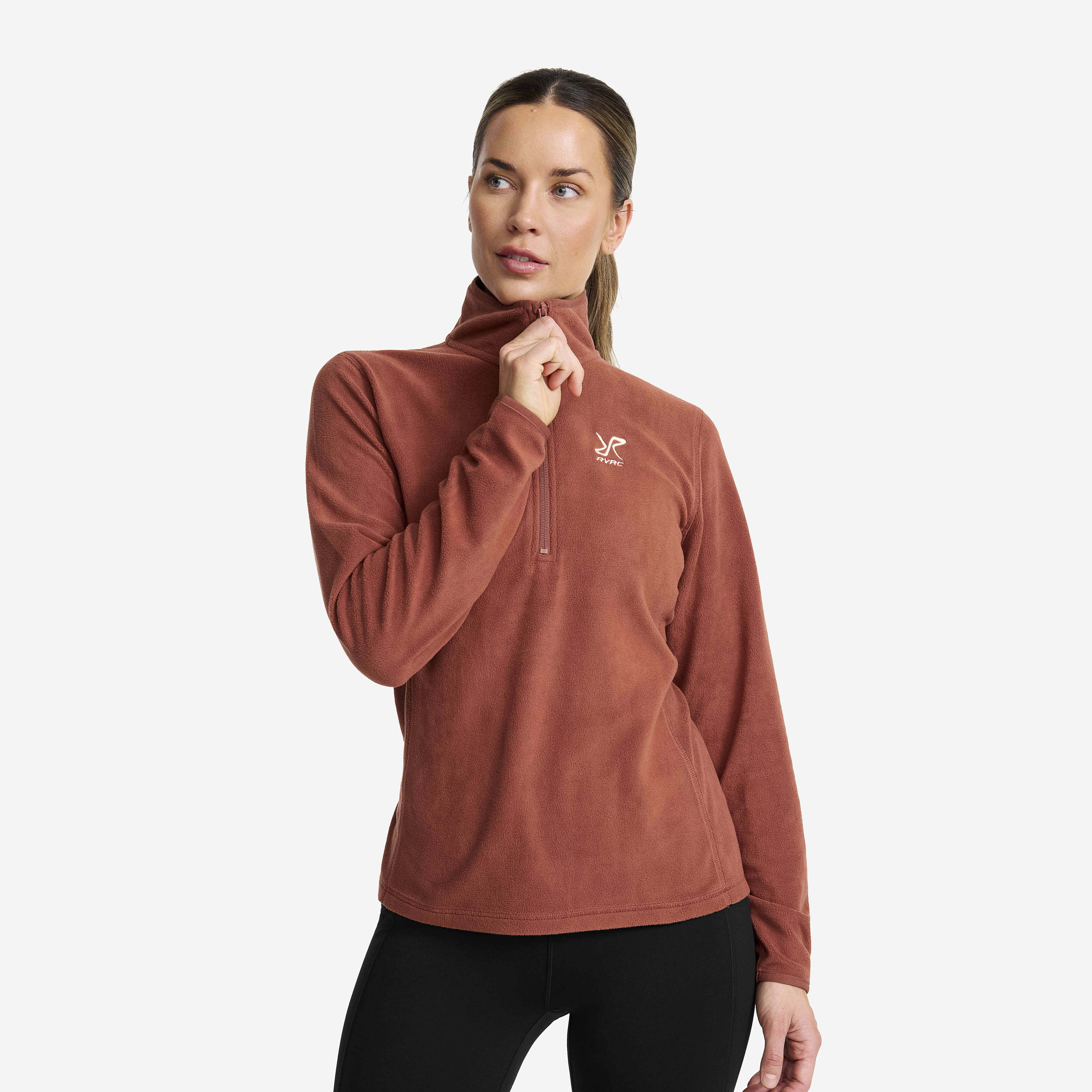 Hiker Half-zip Fleece Pink Mahogany Naiset,