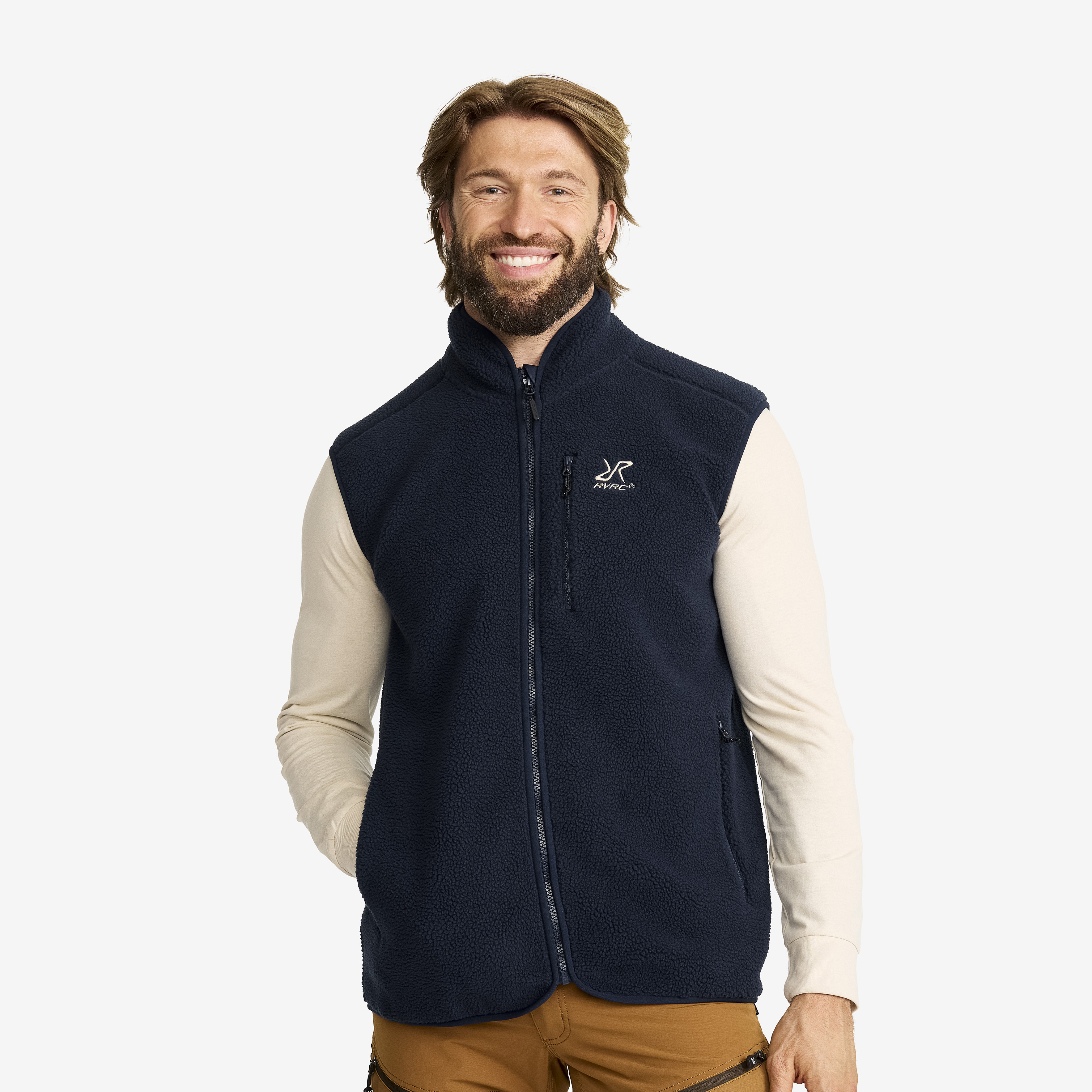 Canyon Full-zip Pile Fleece Vest – Herr – Navy Storlek:3XL – Herr > Tröjor > Fleece