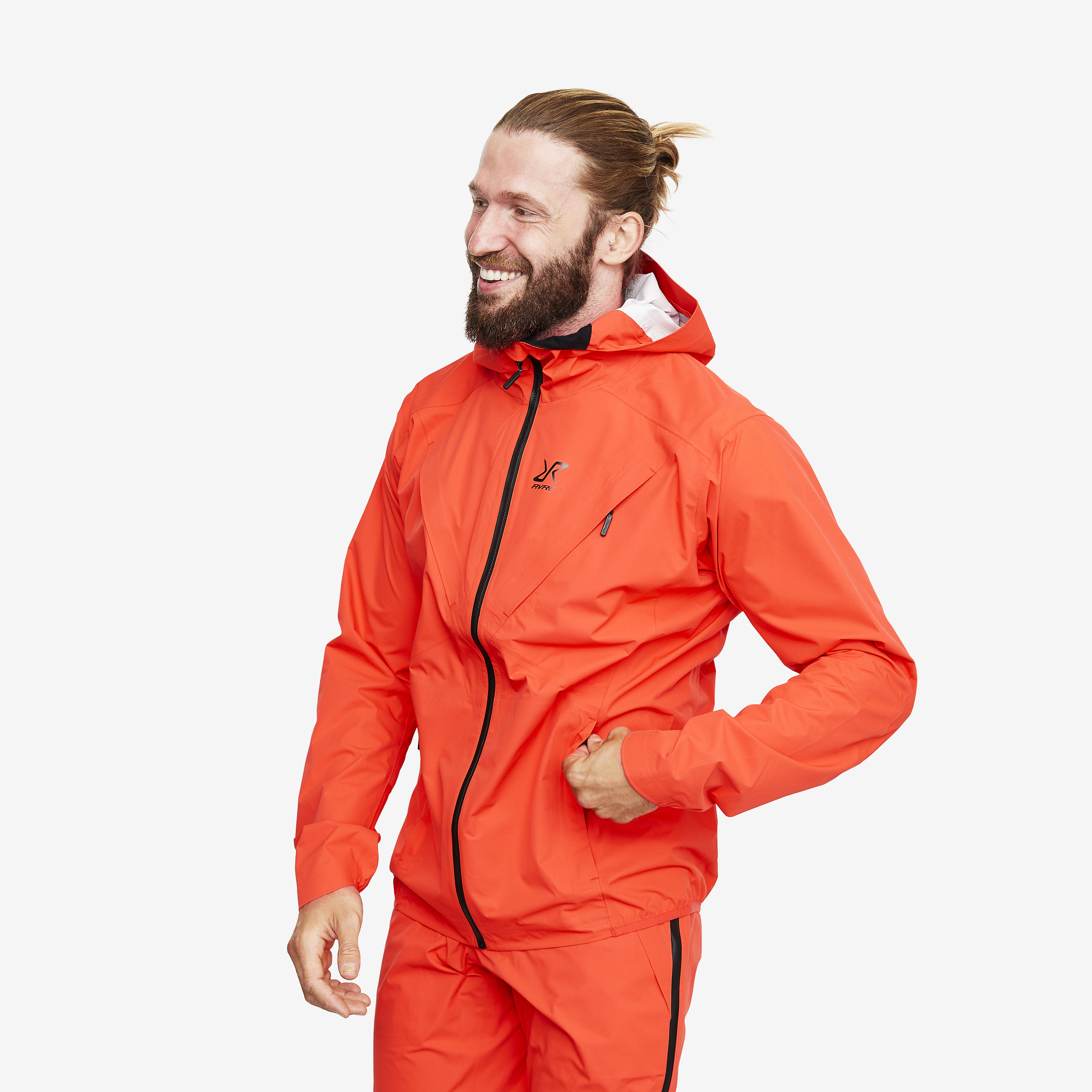 Typhoon waterproof jacket for men in orange