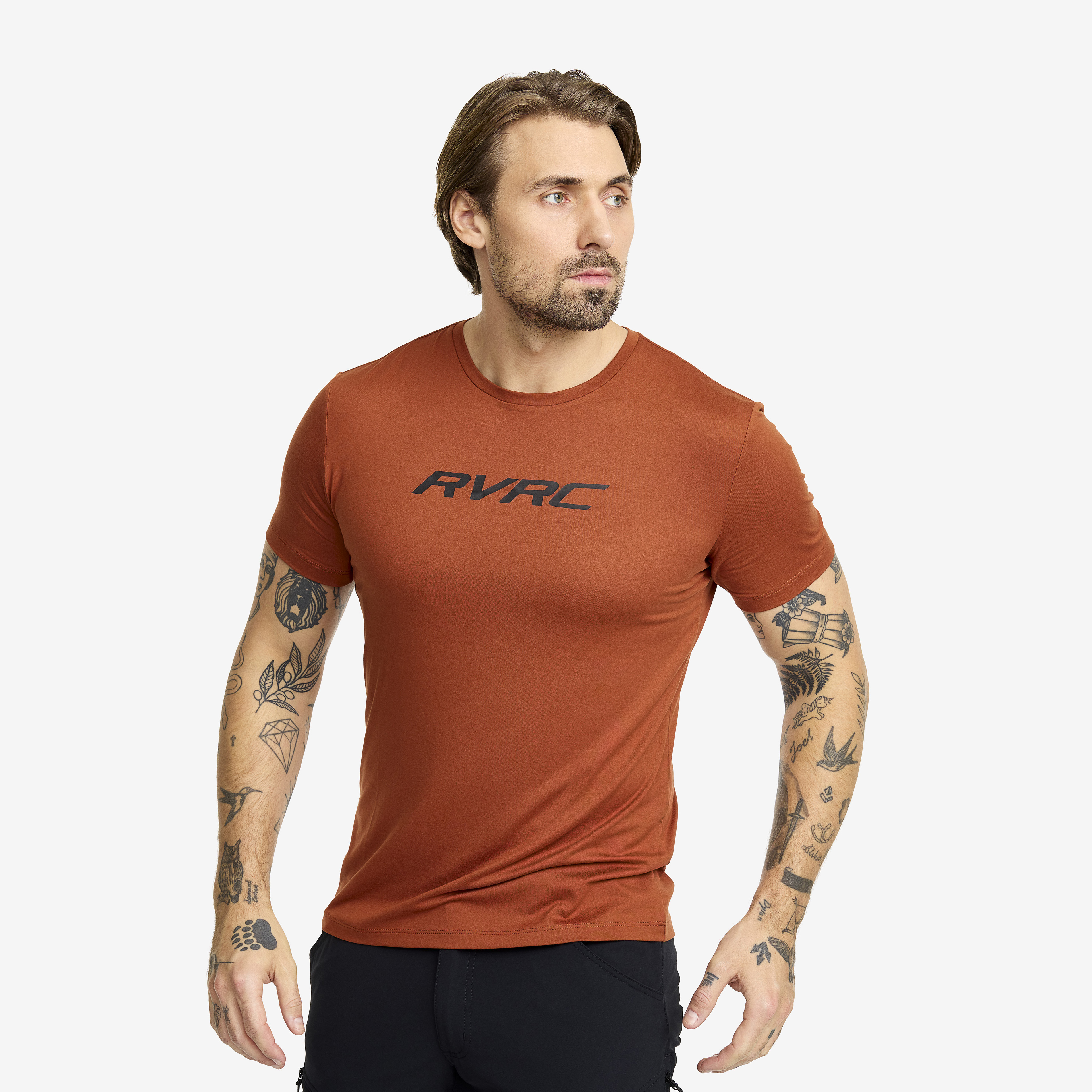 Mission Logo Slim Fit T-shirt Rusty Orange Homme