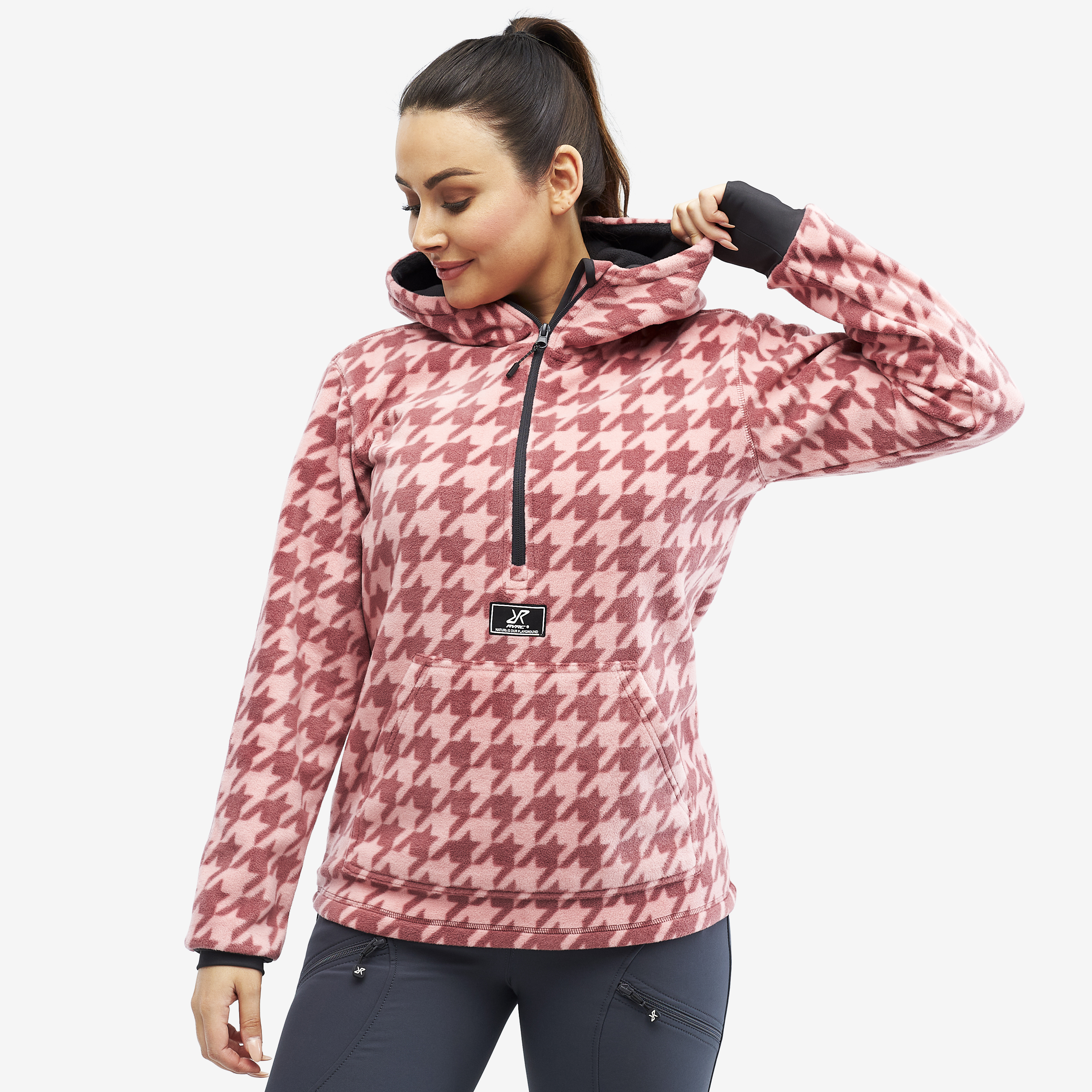 Fuzzball Hoodie Dam Dusty Pink RevolutionRace