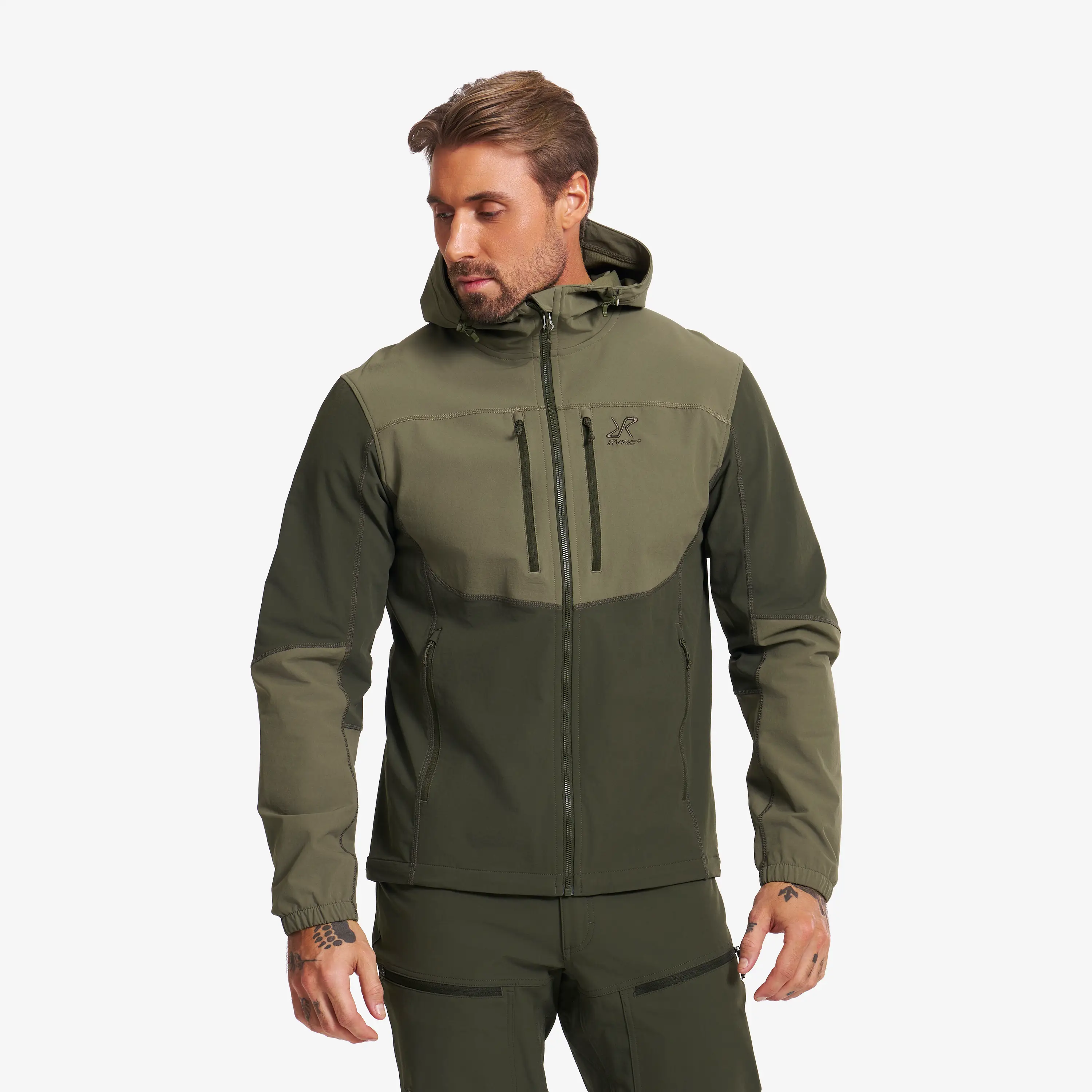 Edge Stretch Jacket Herre Forest Night/Kalamata, Størrelse:S - Jakker > Softshelljakker