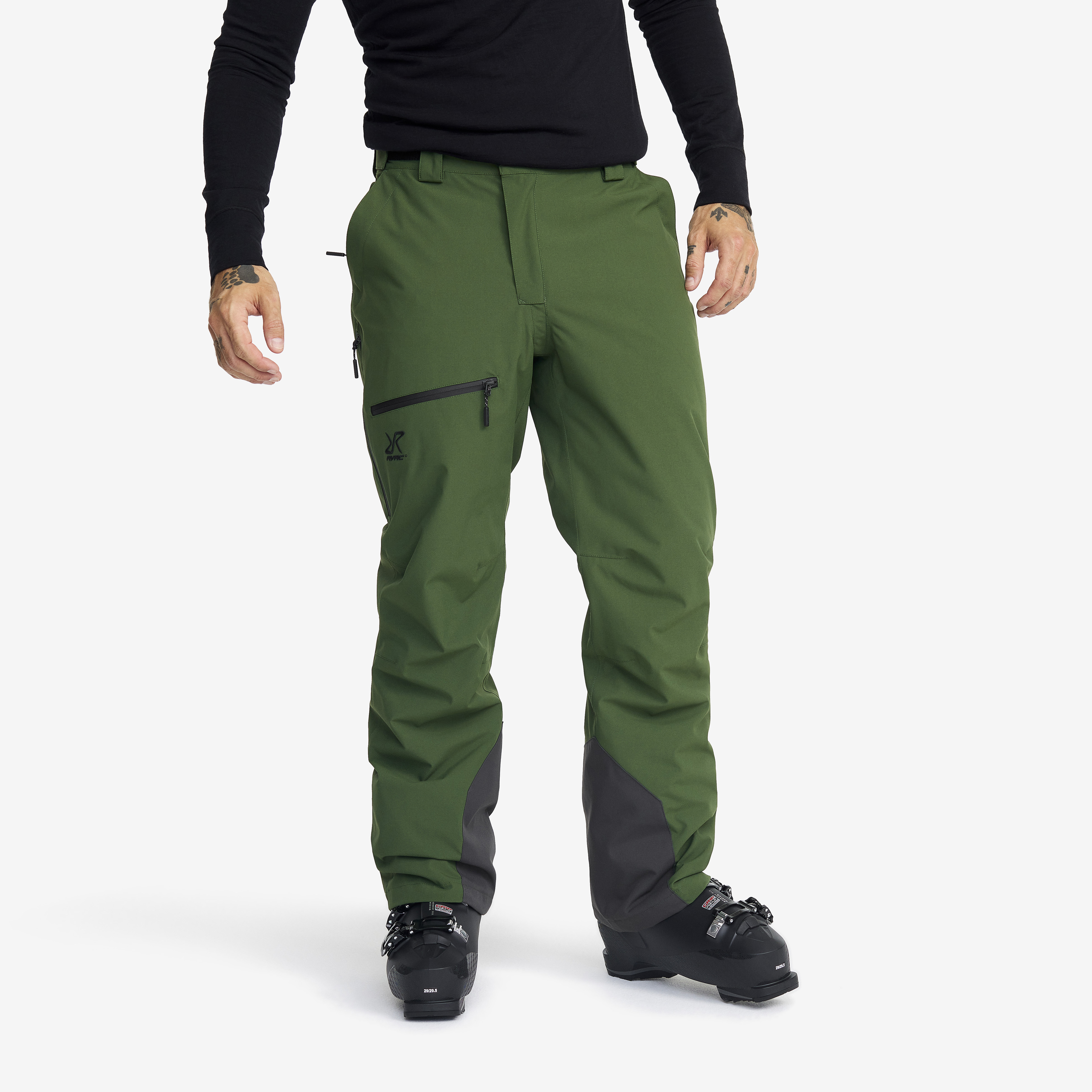 micro fleece trousers men black in polyester - SNOW PEAK - d — 2
