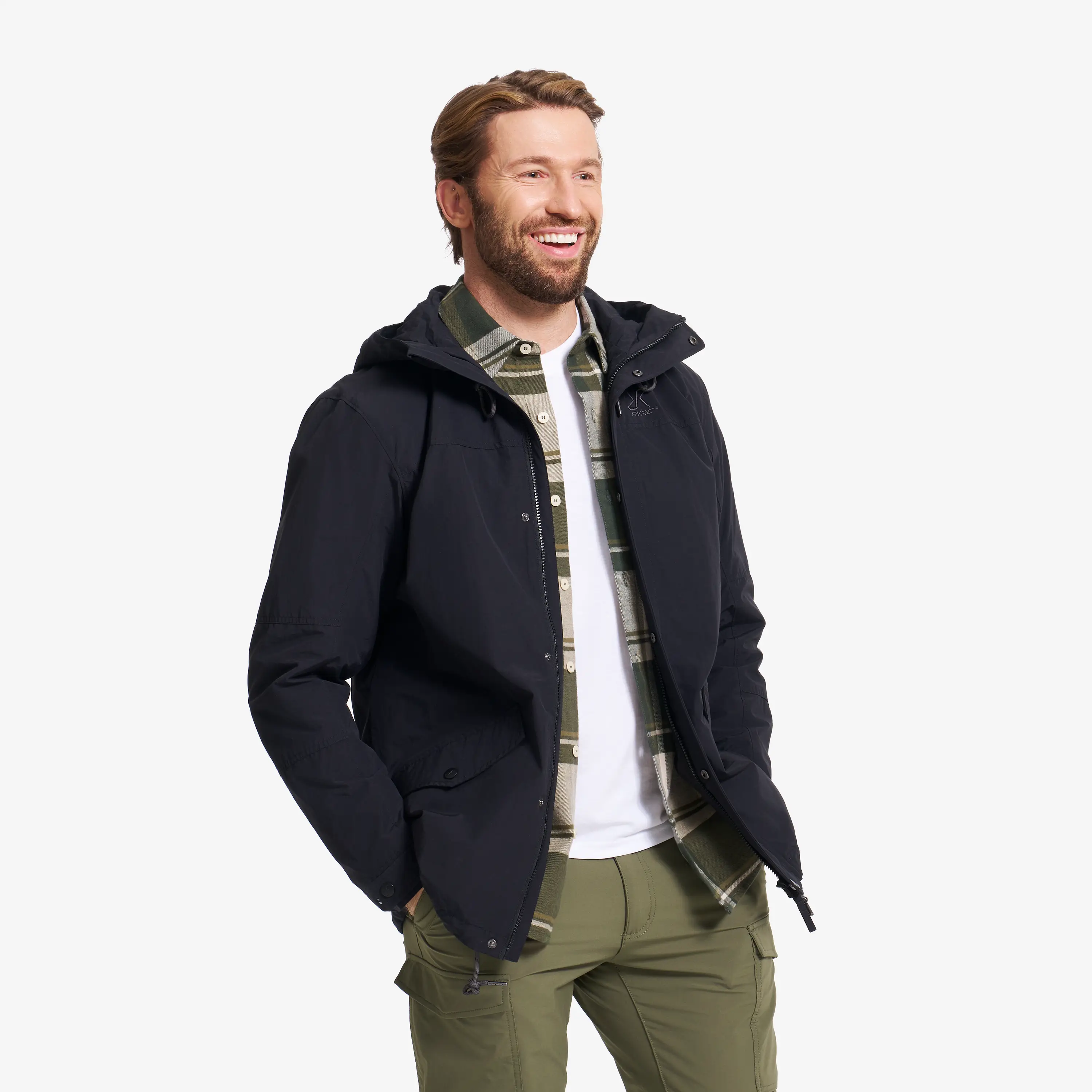 Shalloon Jacket Black Miehet,