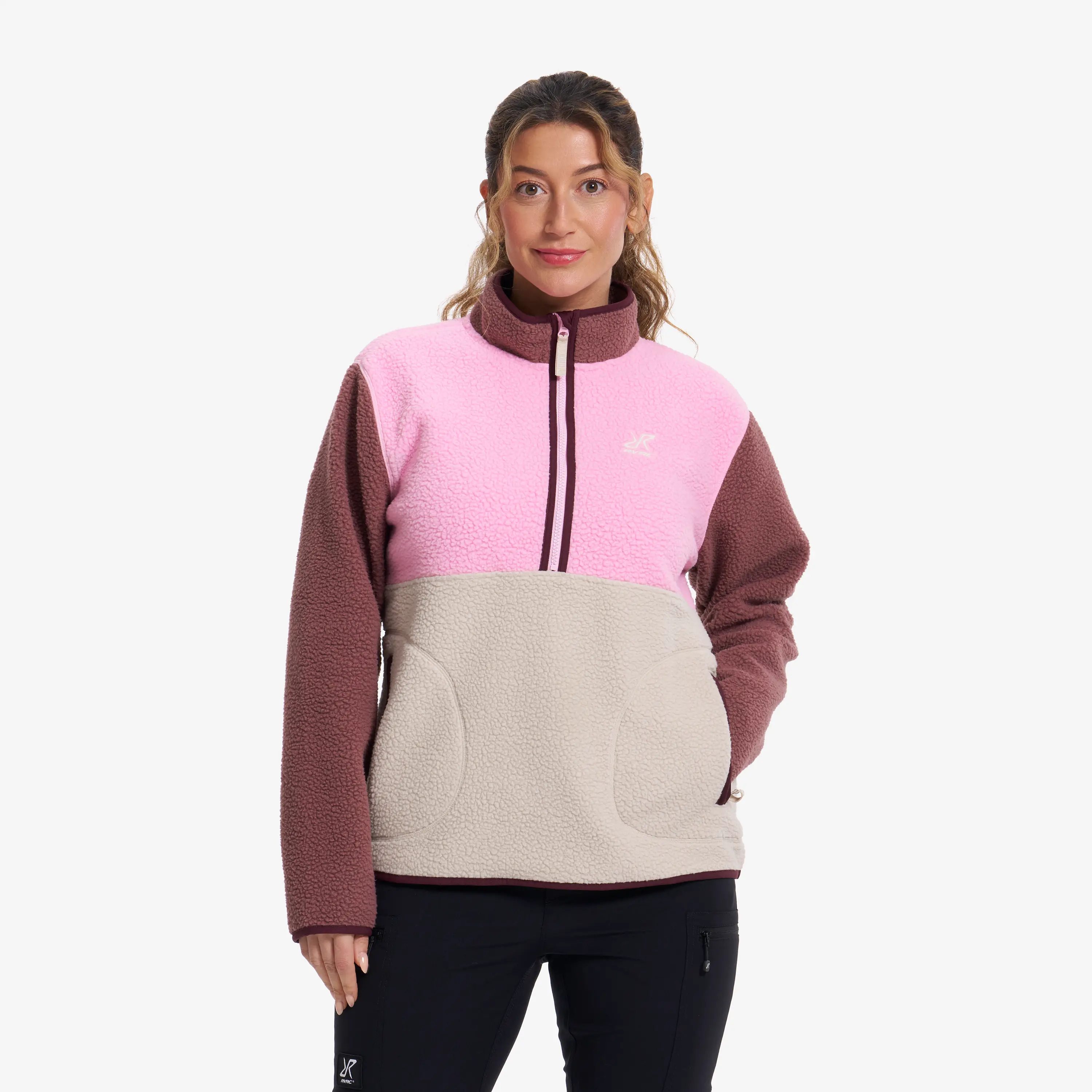 Canyon Half-zip Pile Fleece Bright Pink/Peyote Donna,