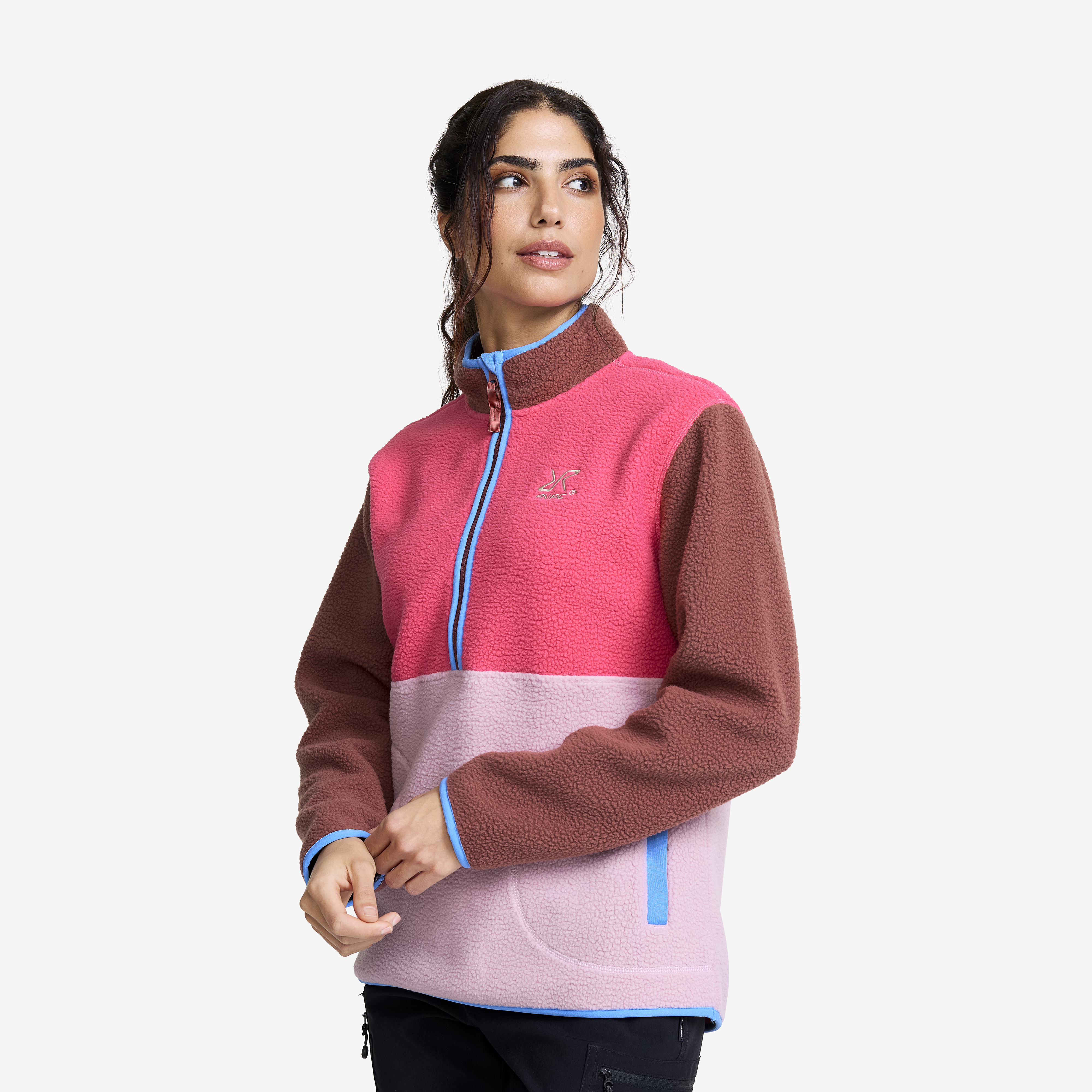 Canyon Half-zip Pile Fleece Dame Apple Butter/Fandango Pink, Størrelse:L - Dame > Overdele > Fleece & Midlayers