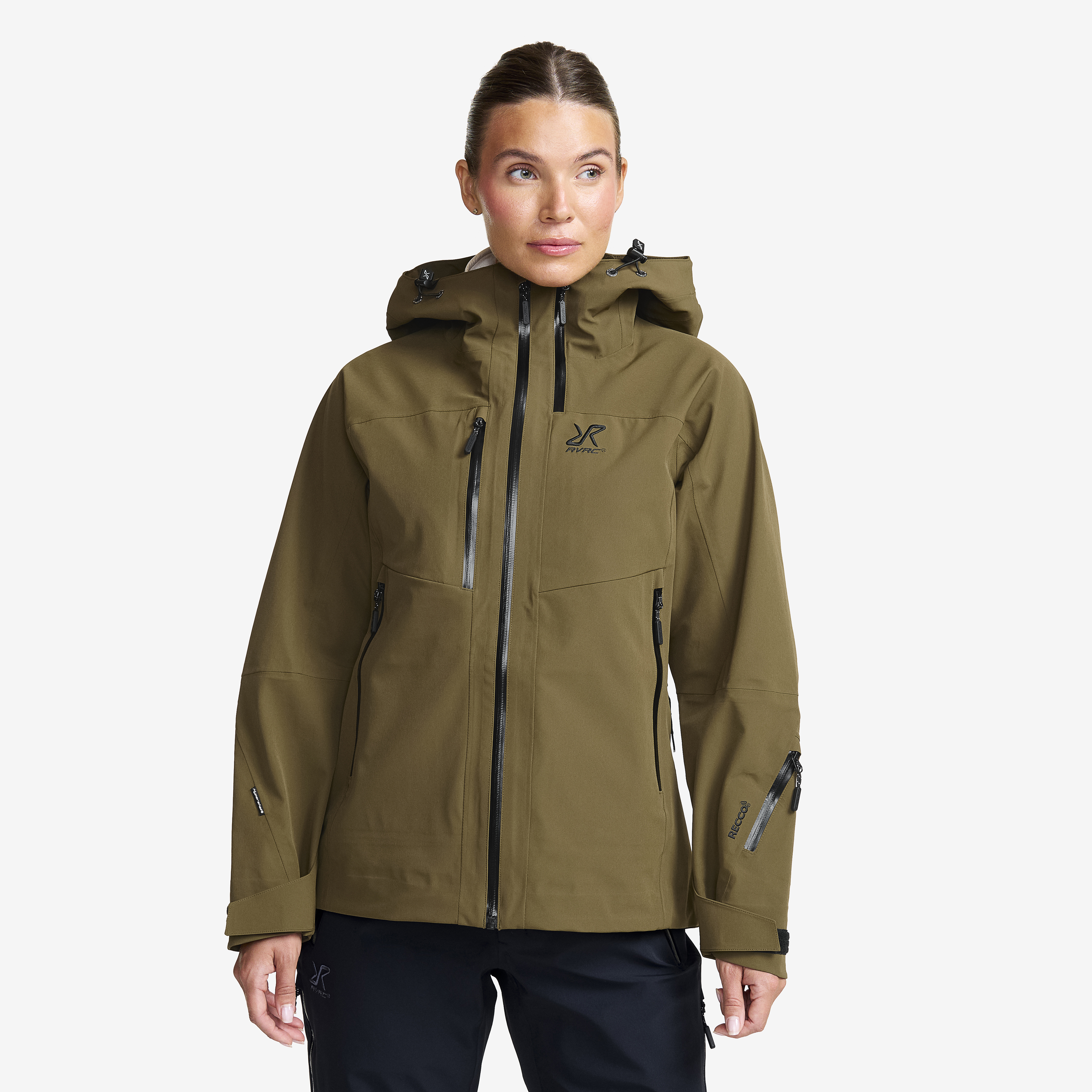 Cyclone 3L Shell Jacket Dark Olive Damen, 