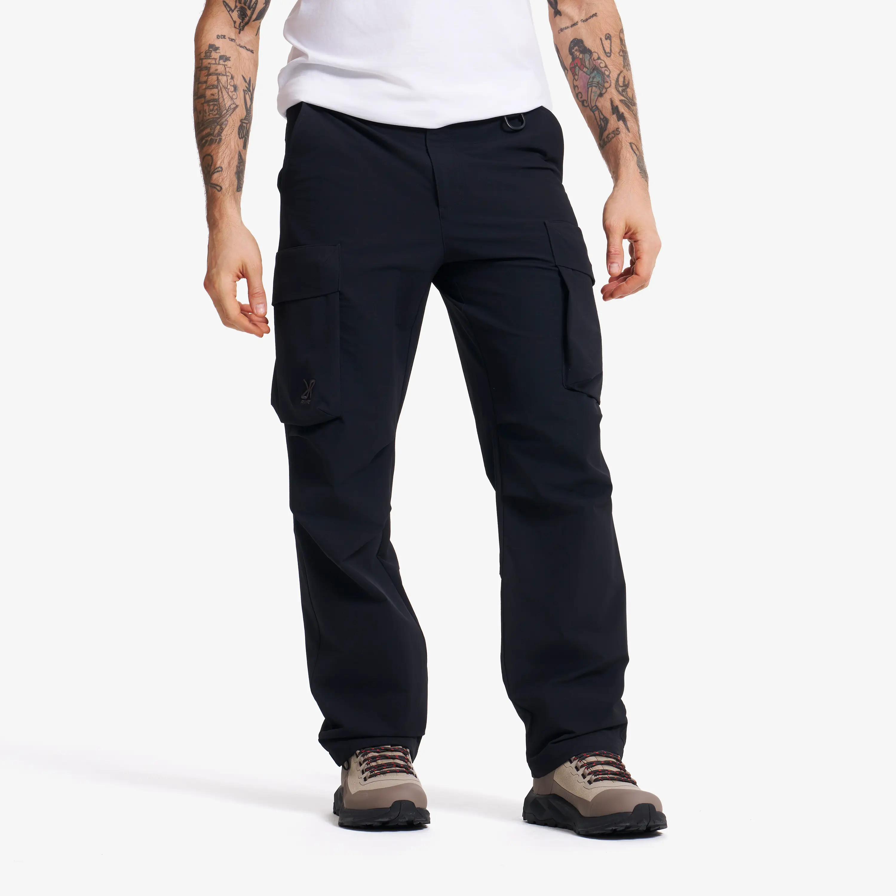 Zenith Wide Leg Cargo Pants Black Heren,