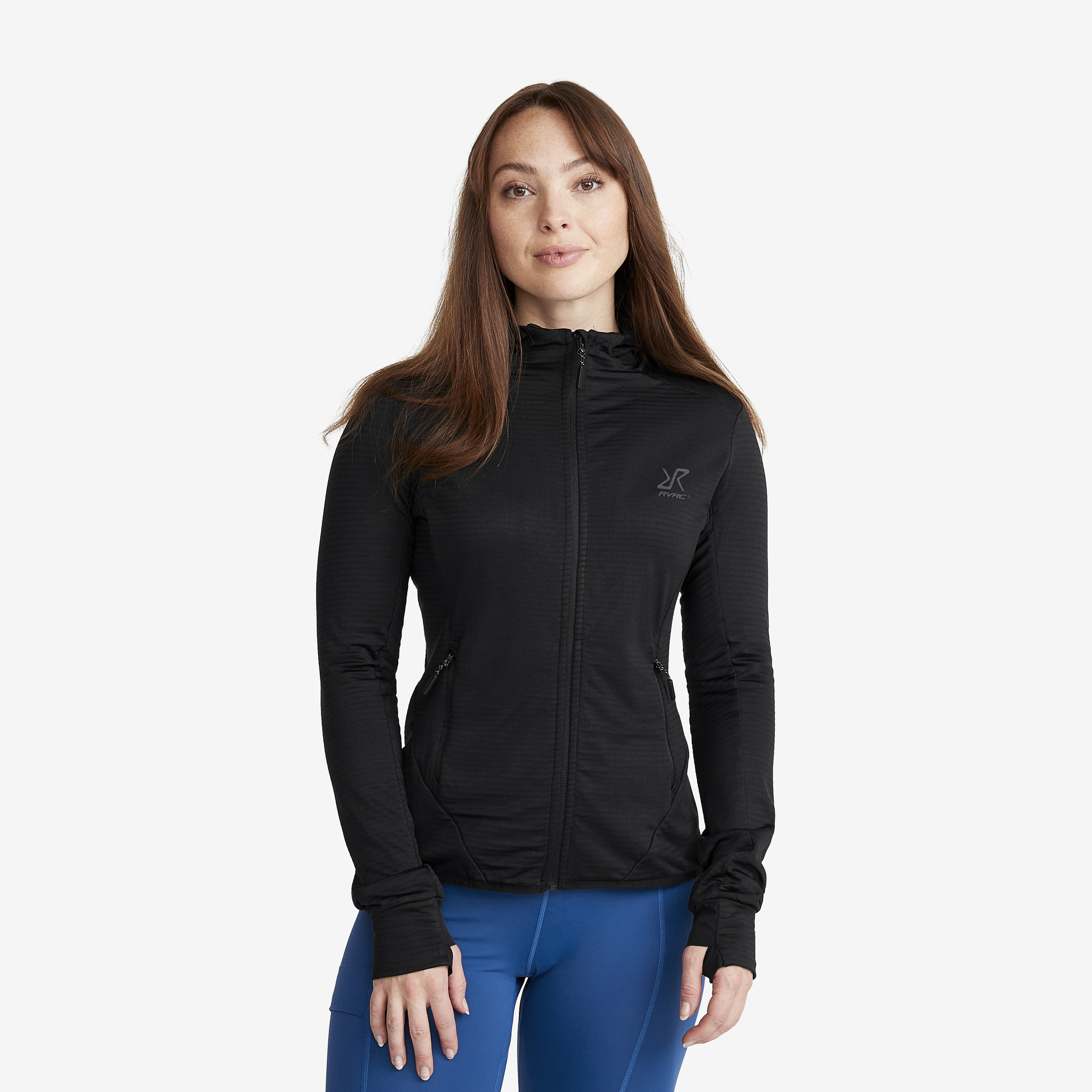 Waffle Hoodie Women Black RevolutionRace