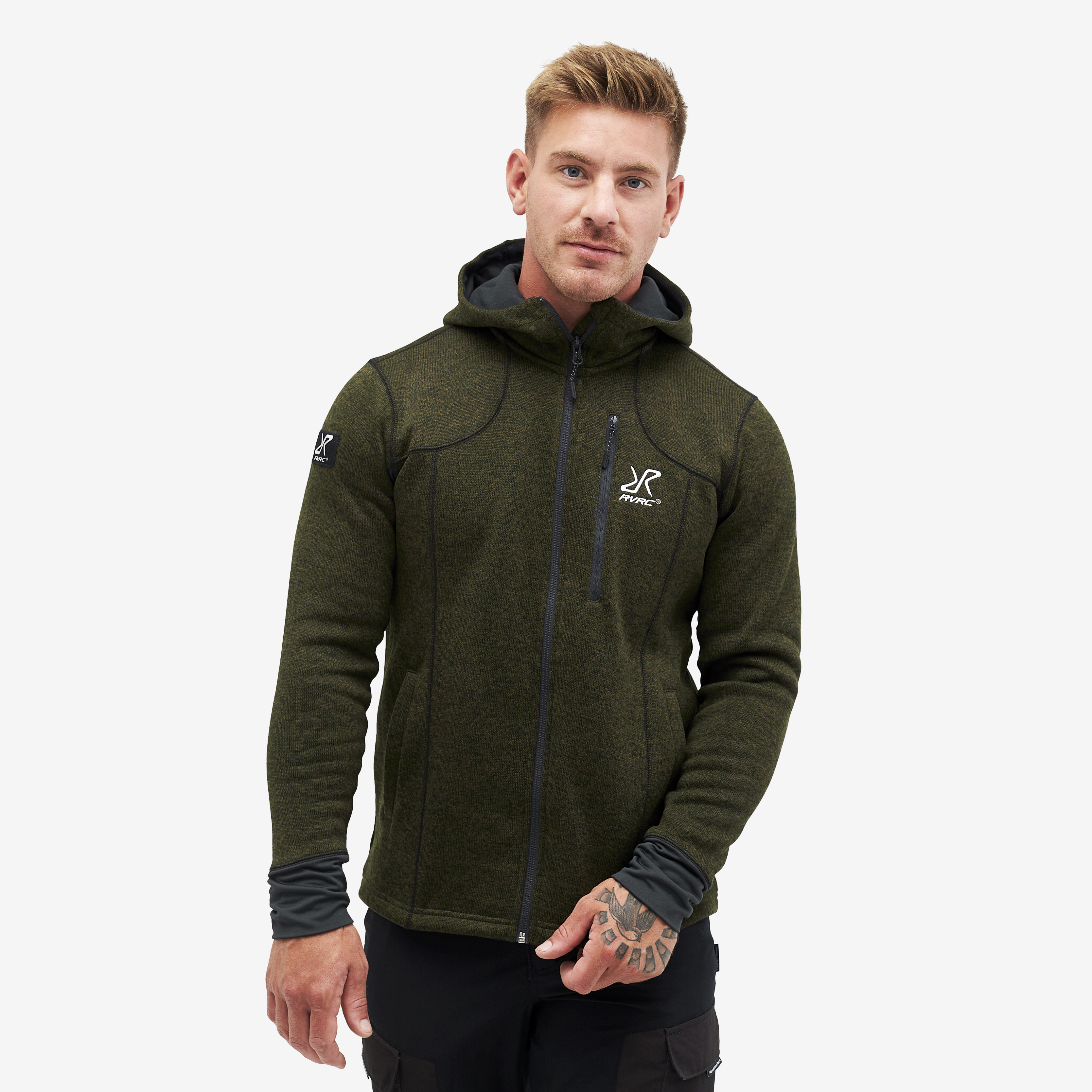 Fusion Hoodie Dark Olive Hombres