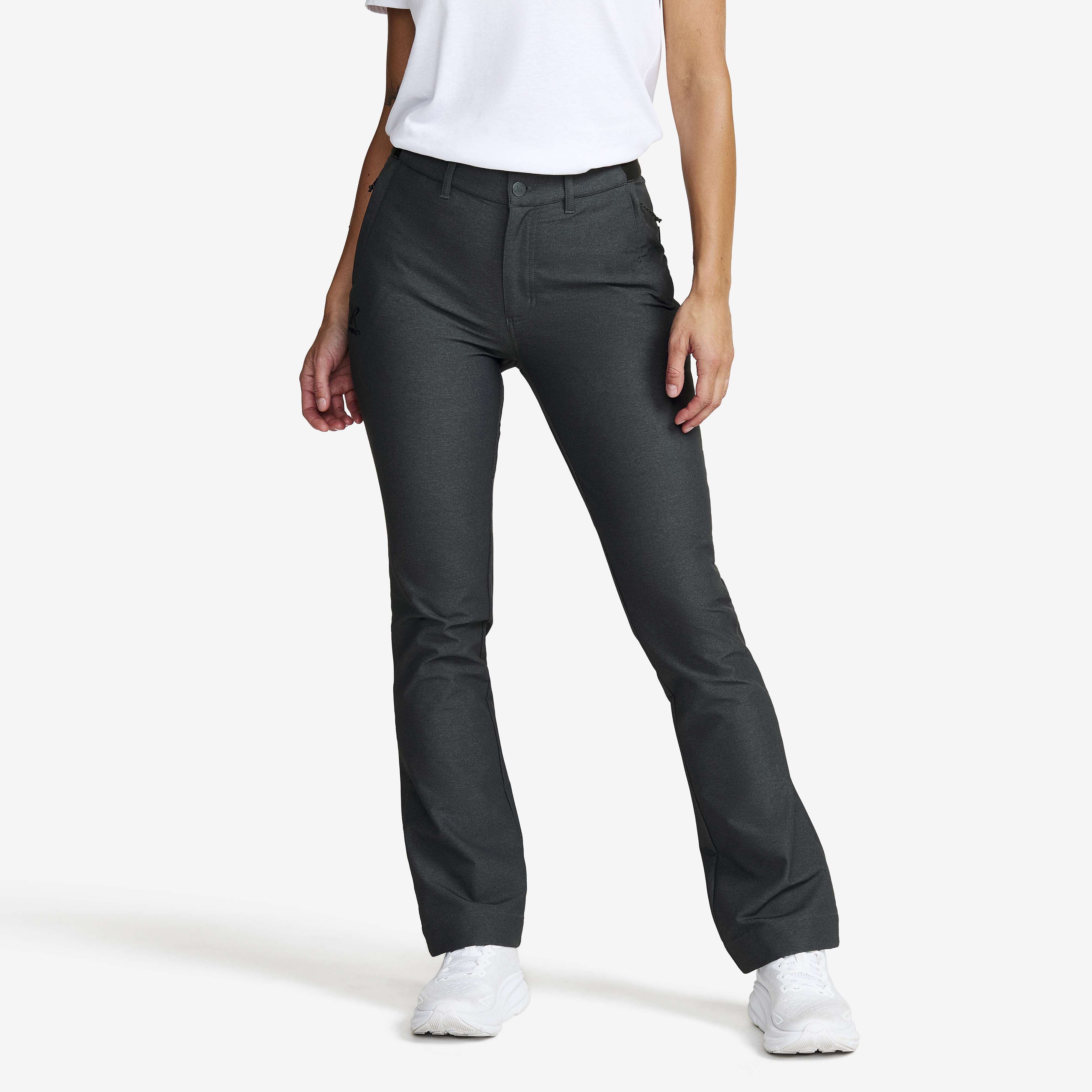 Journey High-waist Pants Dark Grey Melange Naiset,
