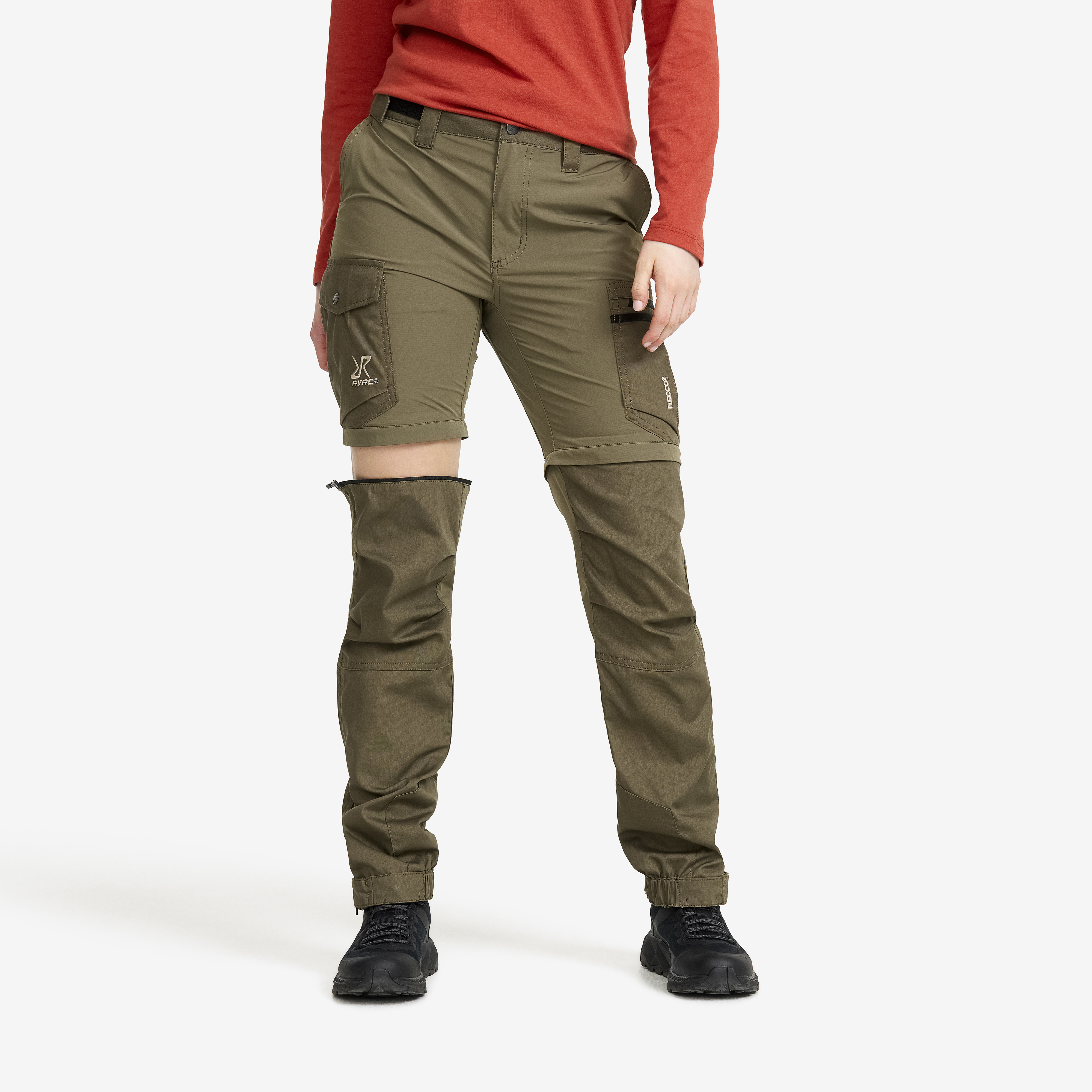 Rambler Lightweight Zip-off Trousers Light Moss Gray Women,