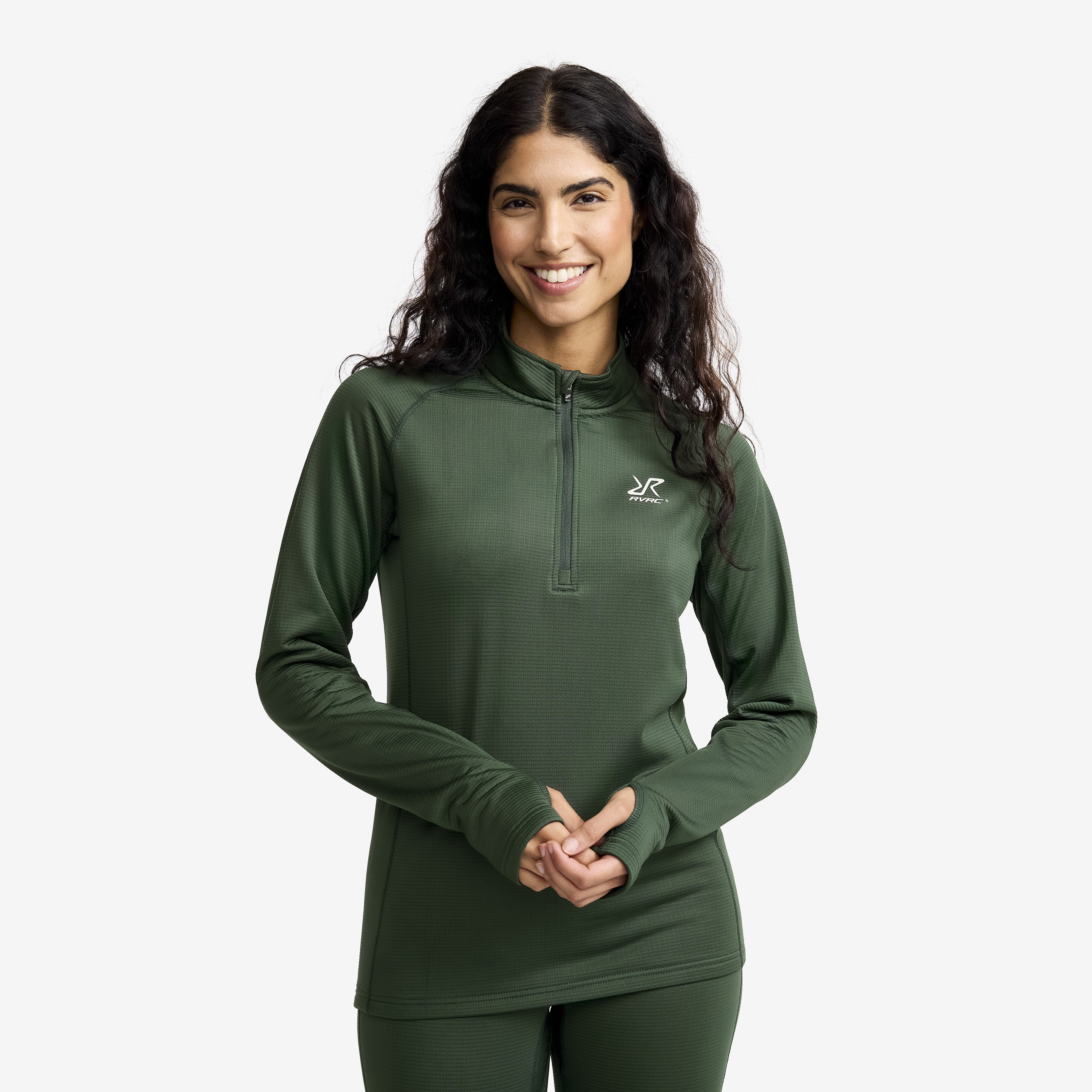 Waffle Half-zip Baselayer Top Naiset Garden Topiary Koko:L – > Aluskerrastot