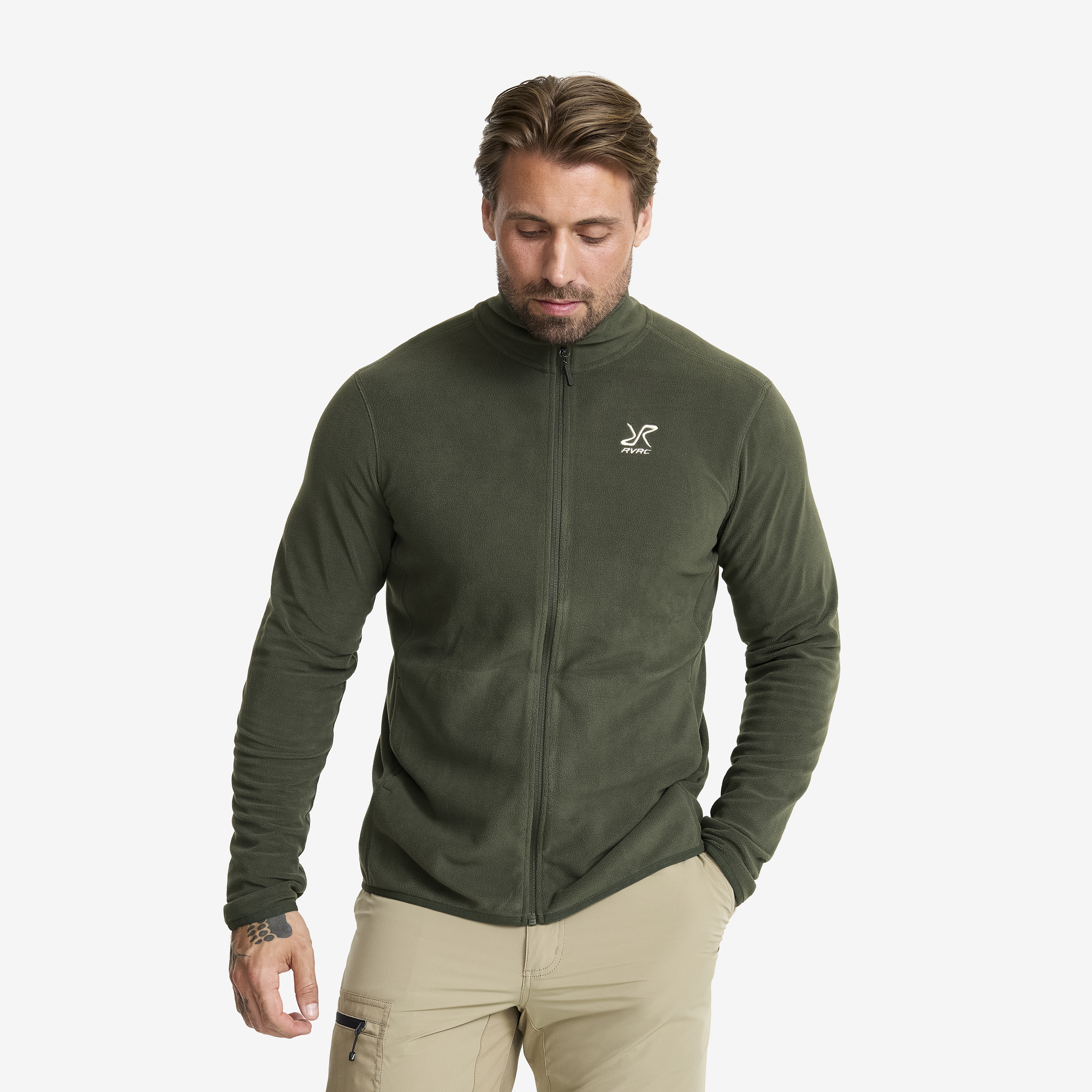 Hiker Full-zip Fleece Kambaba Green Herren, 