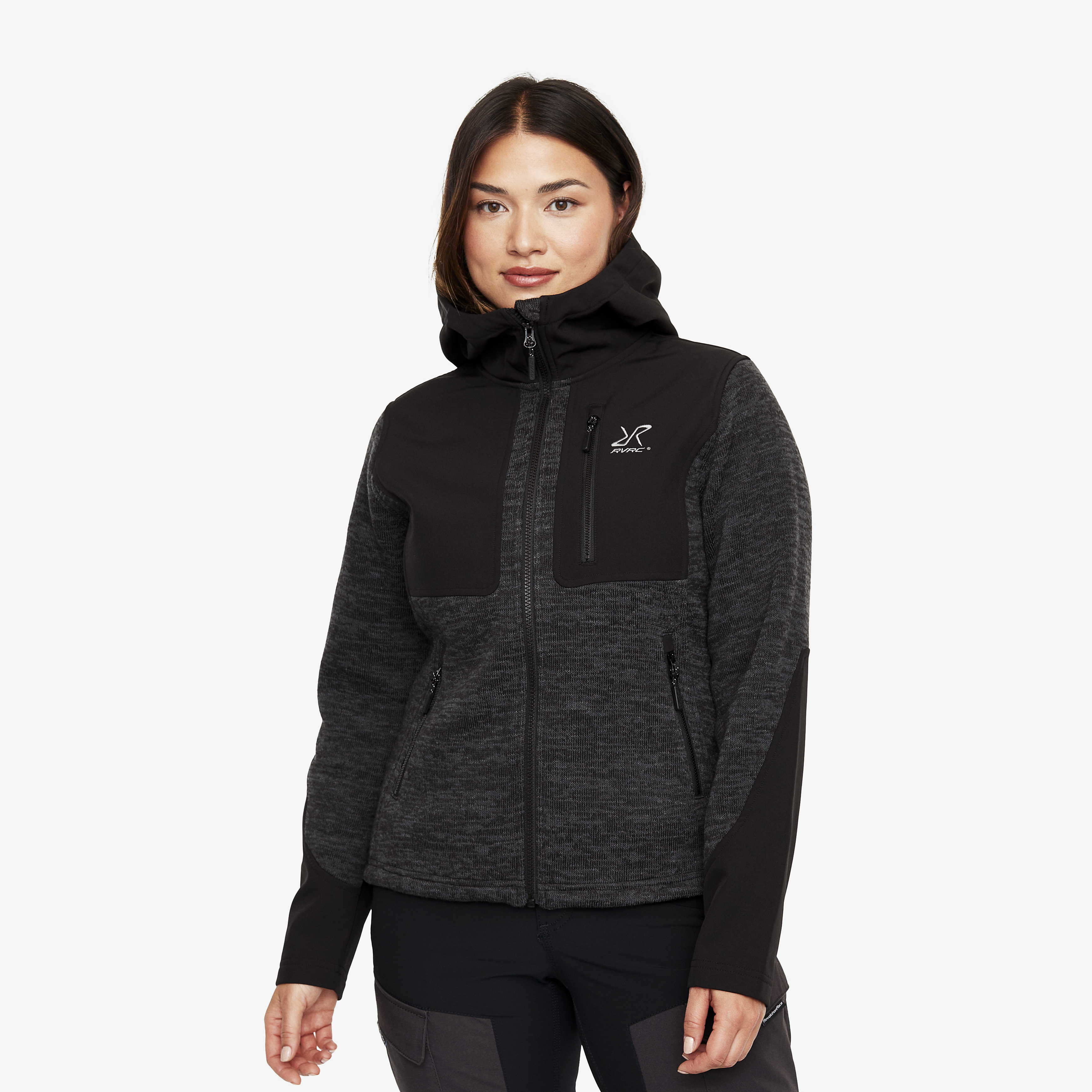 Wander Pro Wool Hoodie Anthracite Naiset