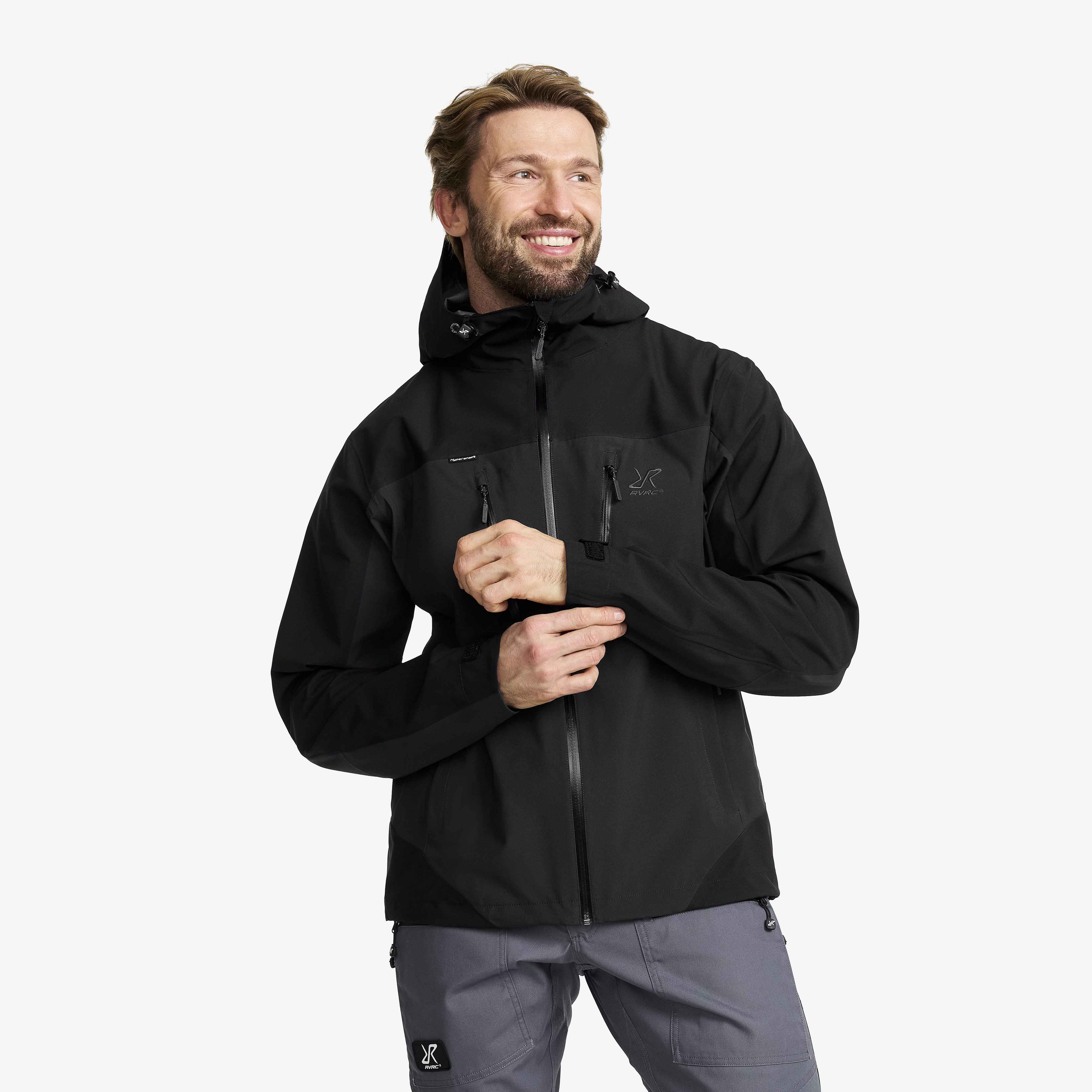 RevolutionRace Silence Proshell 3L Jacket da Donna, Giacca da Donna, giacca aerata e impermeabile per Trekking e altre attività all'aria aperta, Black/Anthracite 3.0, XS
