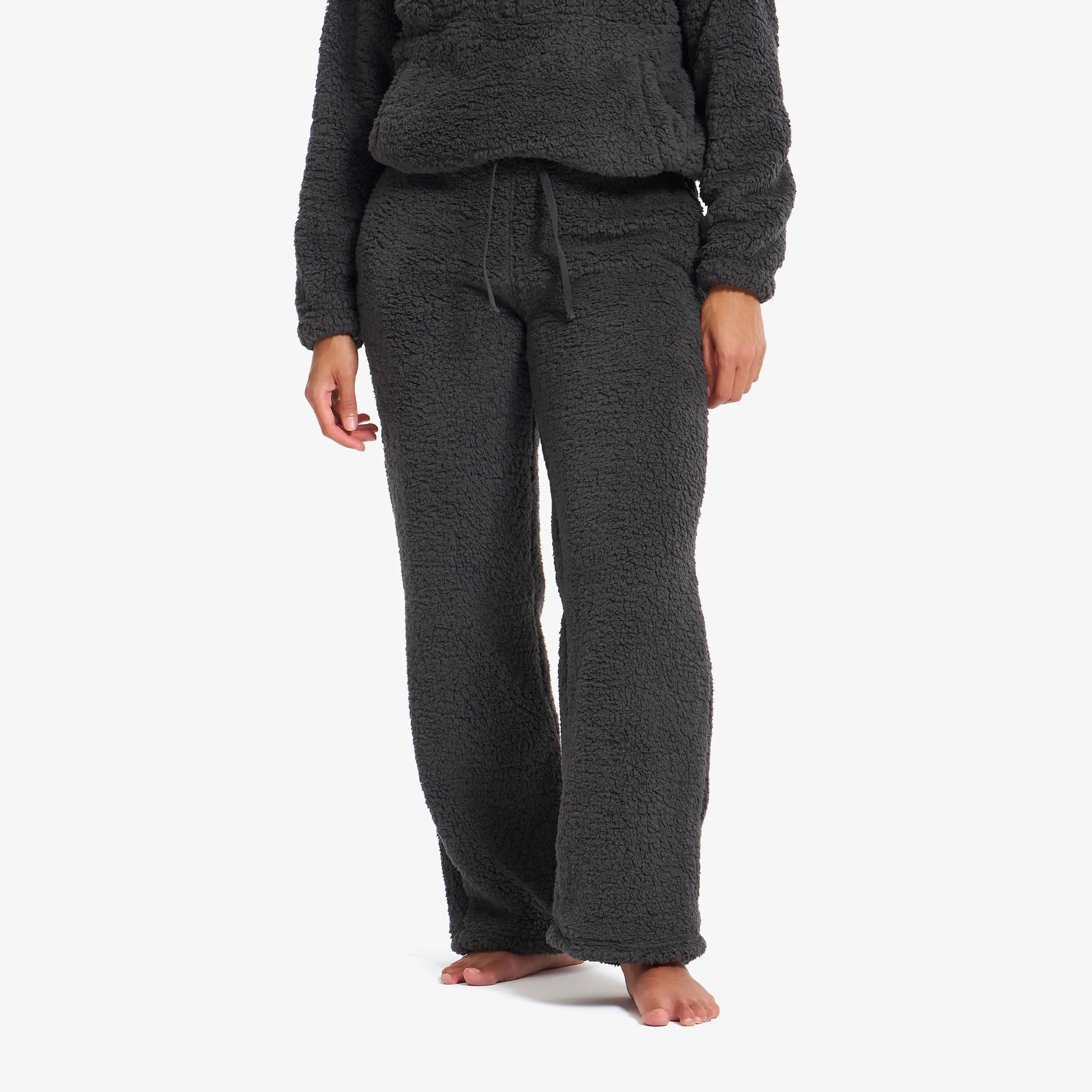 Misty Soft Fleece Pants Anthracite Dame,