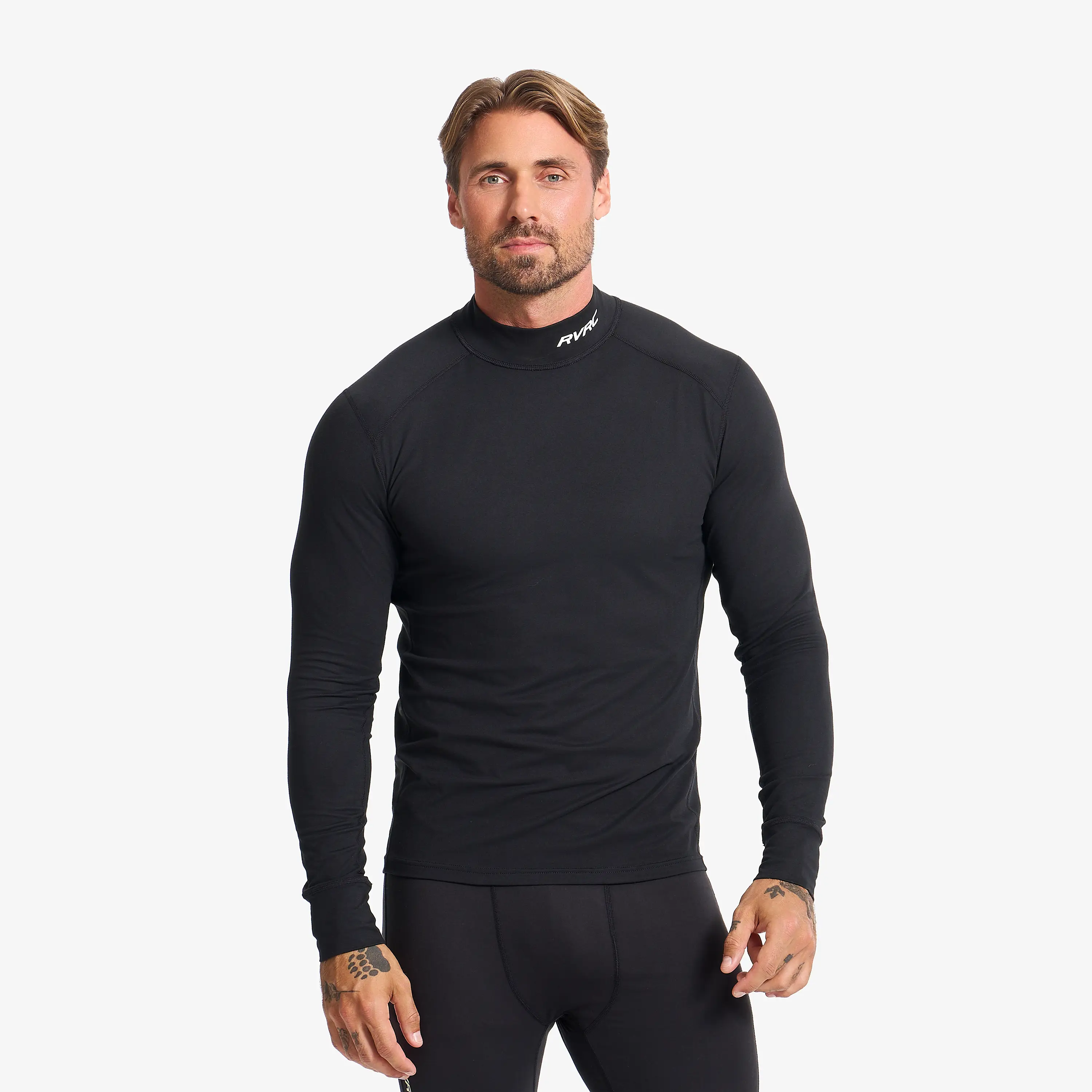 Downhill Mock Neck Baselayer Top Black Męskie, 