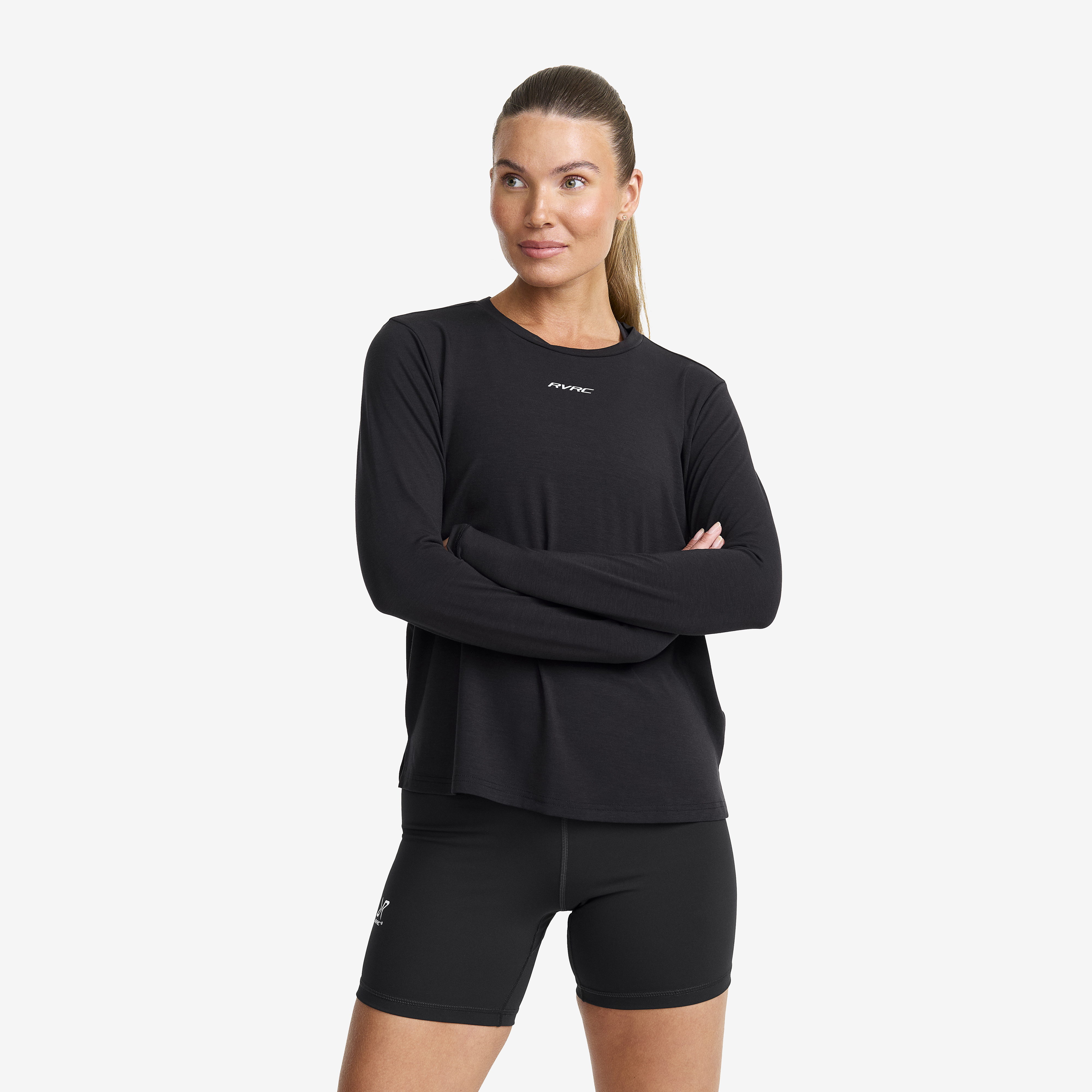 Progress Active Soft Long-sleeved T-shirt Black Femme, 