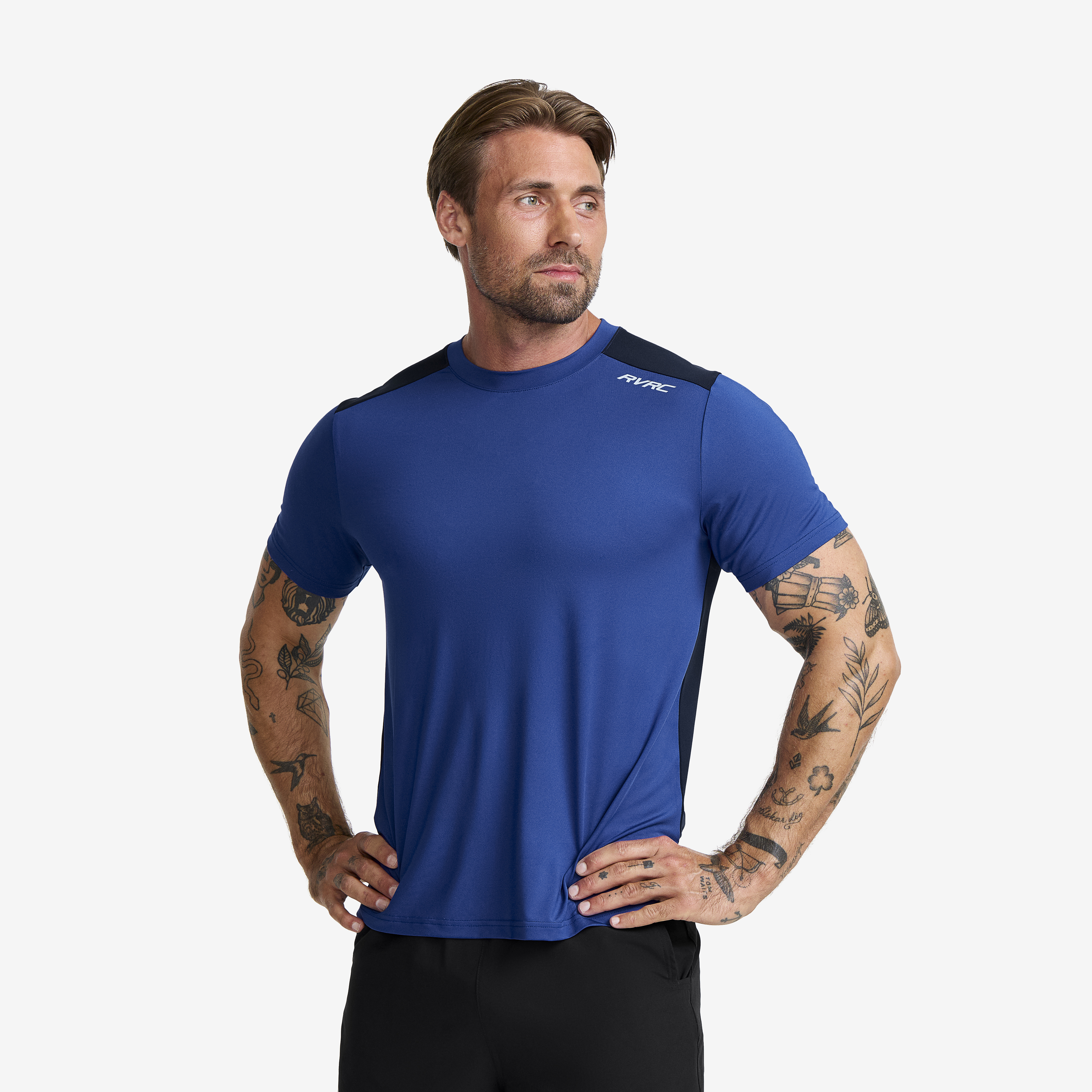 Direction Active Contrast T-shirt Surf The Web/Navy Heren,